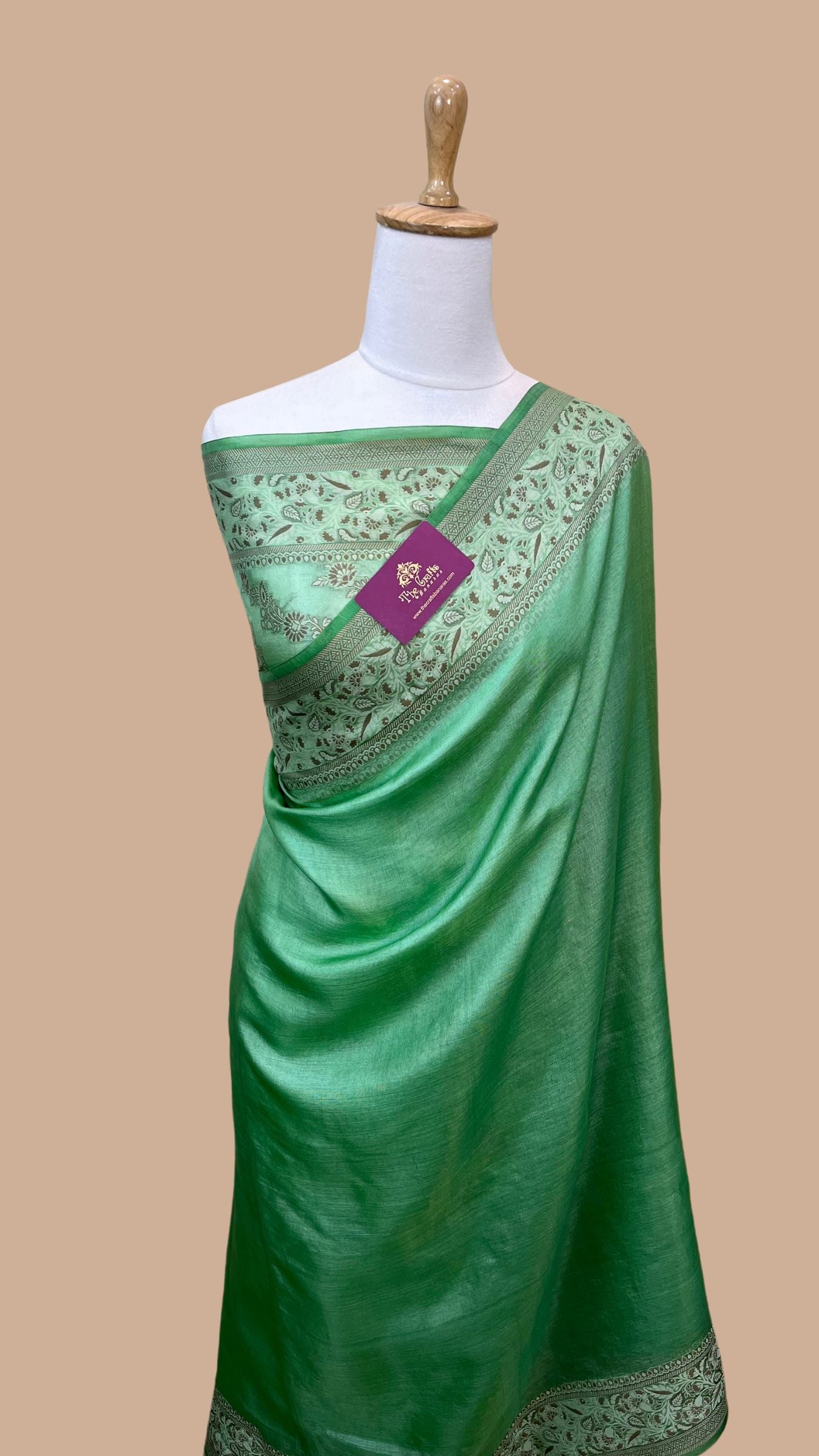 Pure Butter Crepe Banarasi Saree