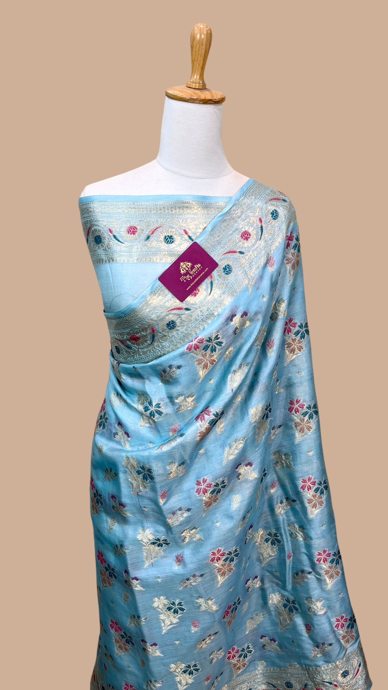 Pure Butter Crepe Banarasi Saree