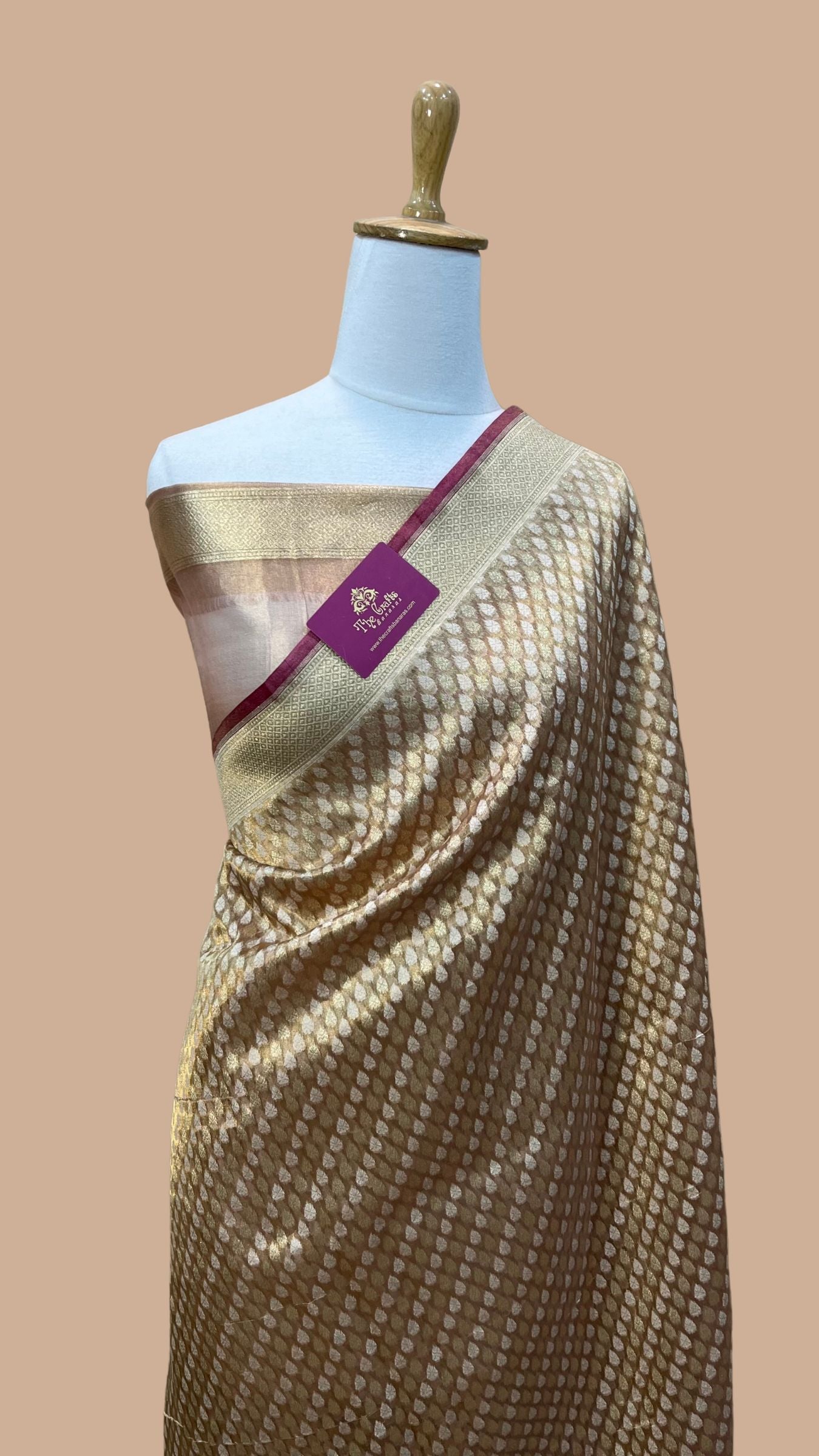 Pure Tissue Silk Handloom Banarasi Saree - Reshmi Zari