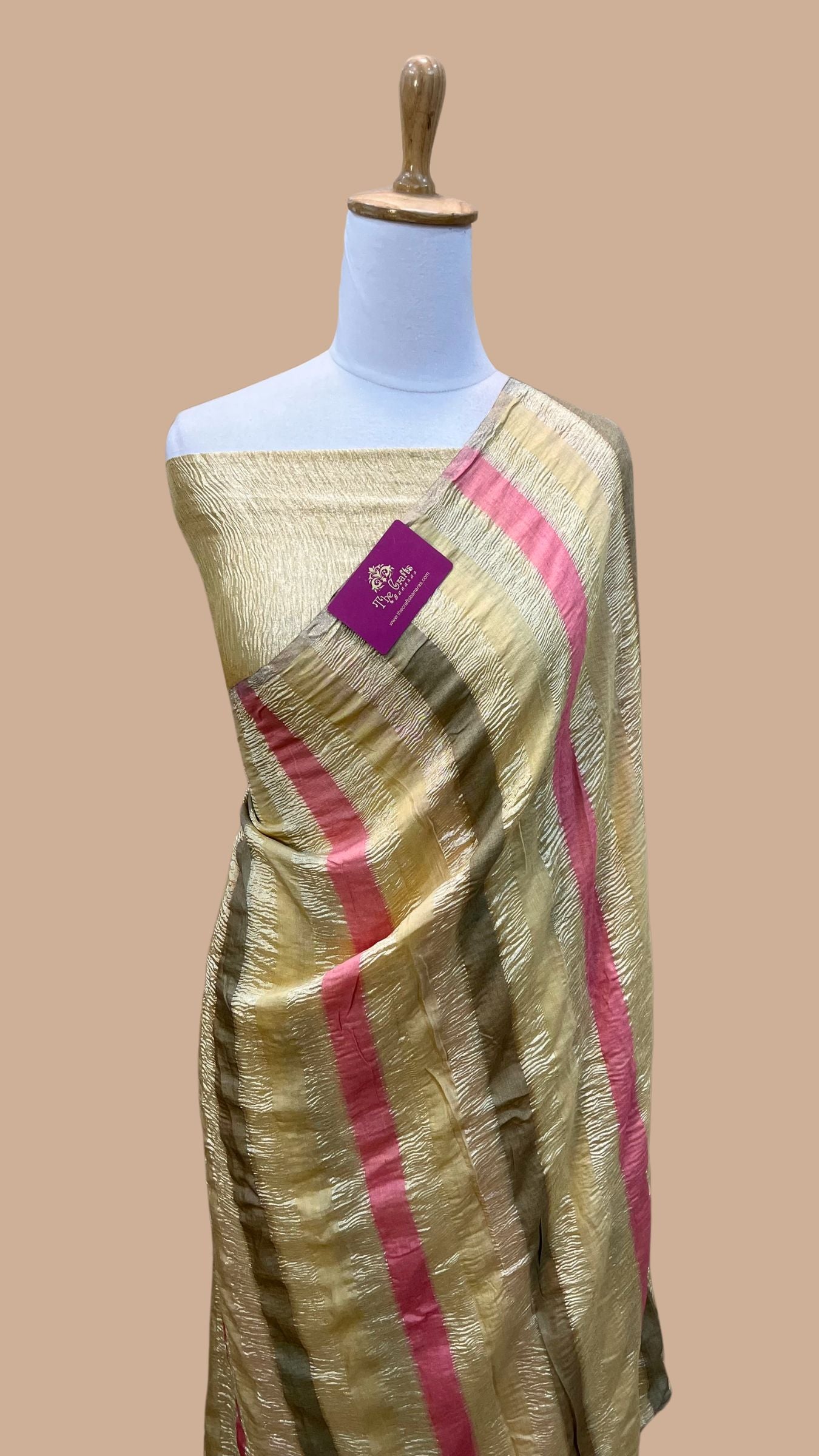 Pure Munga Tissue Silk Handloom Banarasi Saree