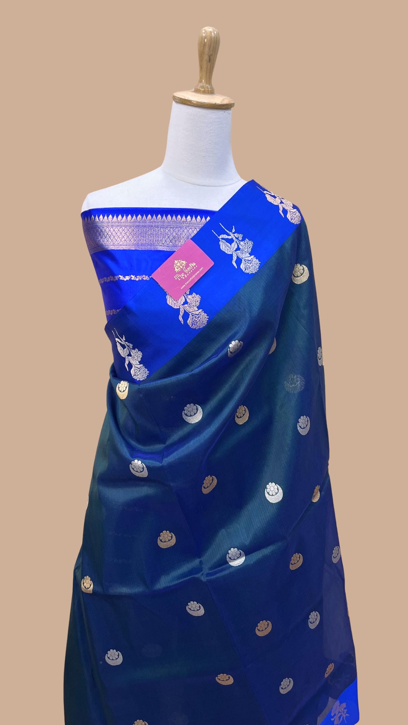 Pure Kora Silk Handloom Banarasi Saree - with sona rupa kadhua motifs