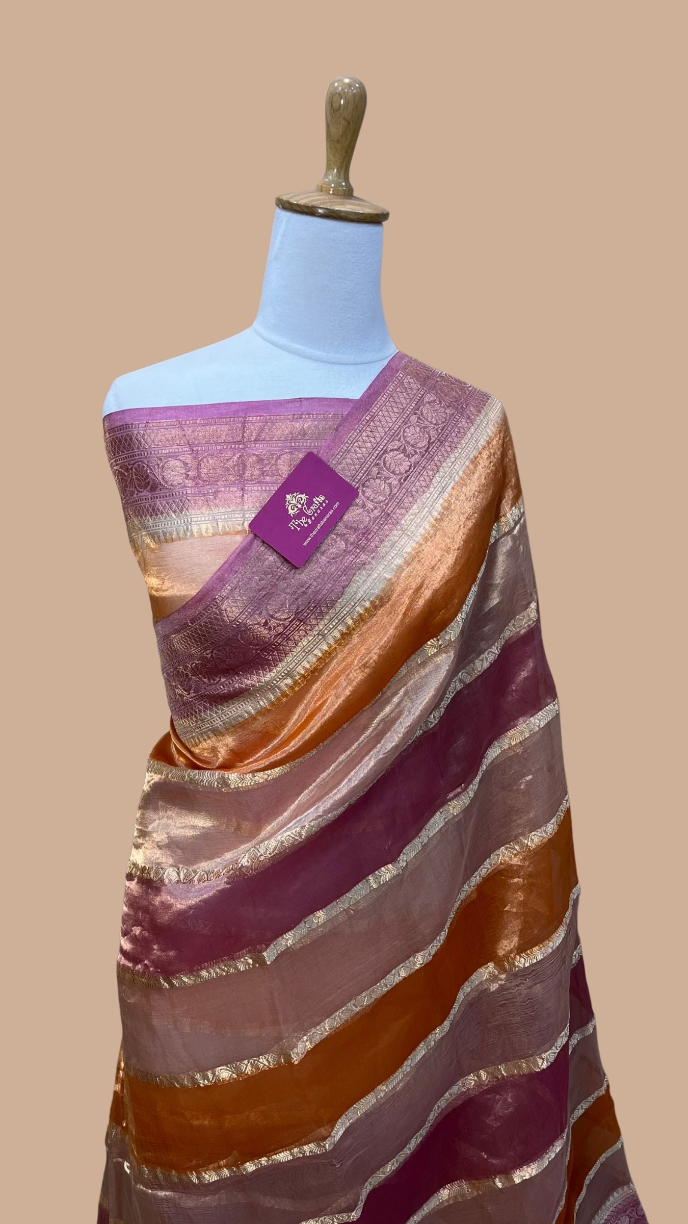 Pure Kora Tissue Silk Handloom Banarasi Saree