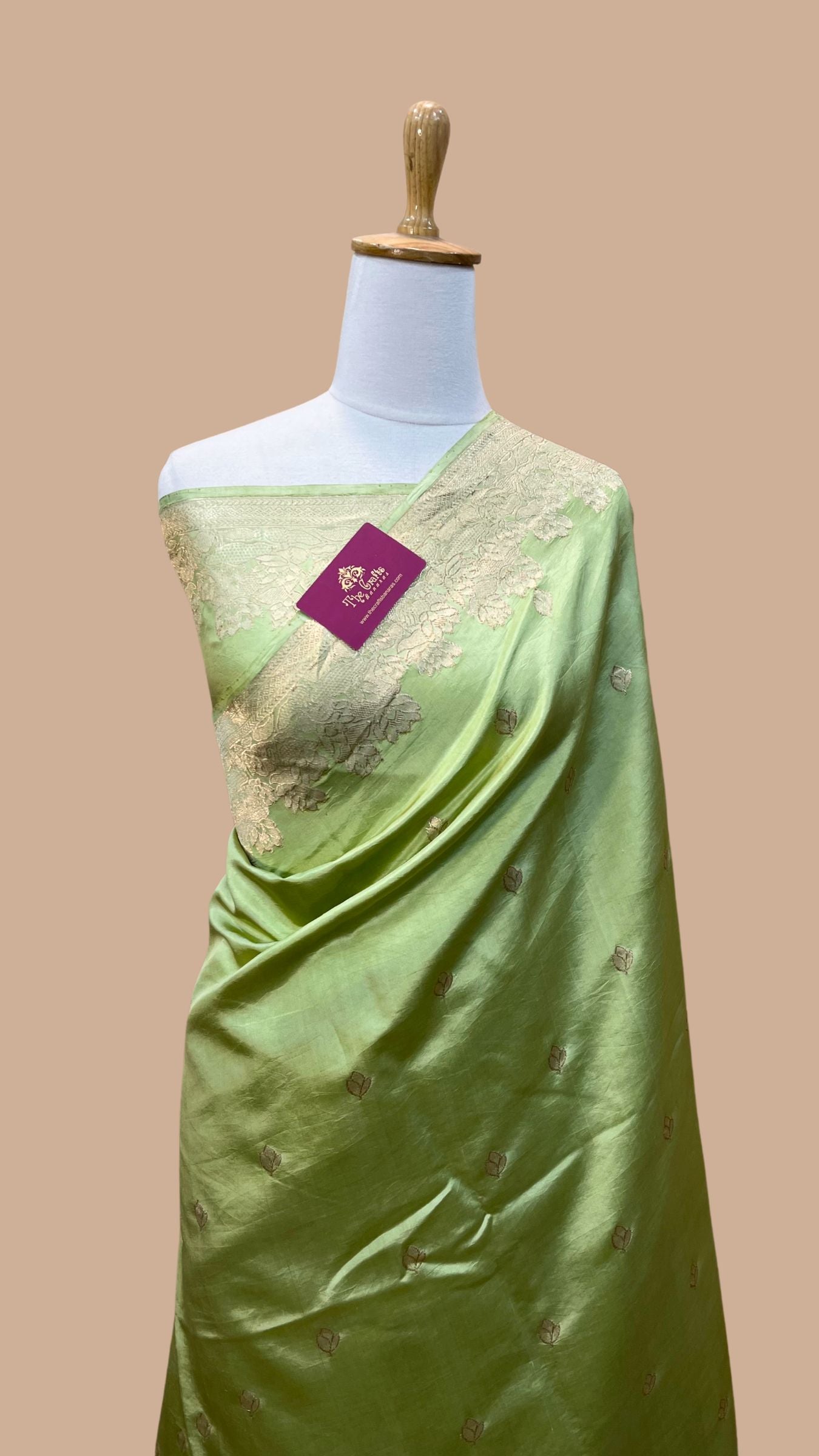 Pure Mango Silk Handloom Banarasi Saree - Sona Roopa