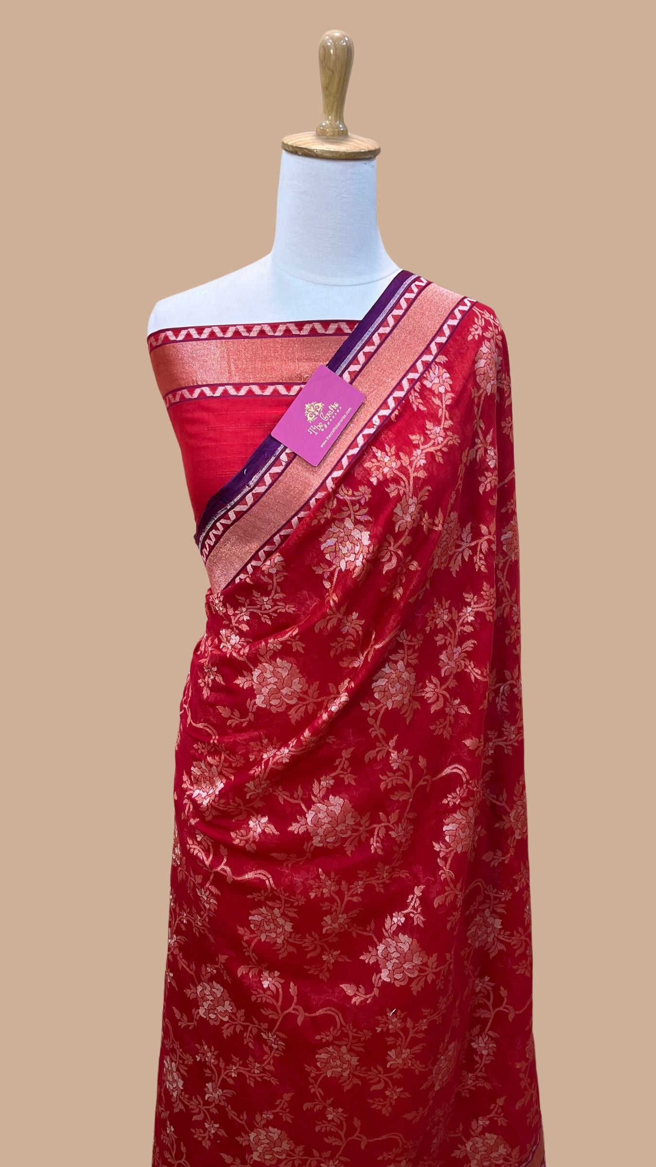 Pure Ektara Cotton Jamdani Banarasi Saree - Alfi