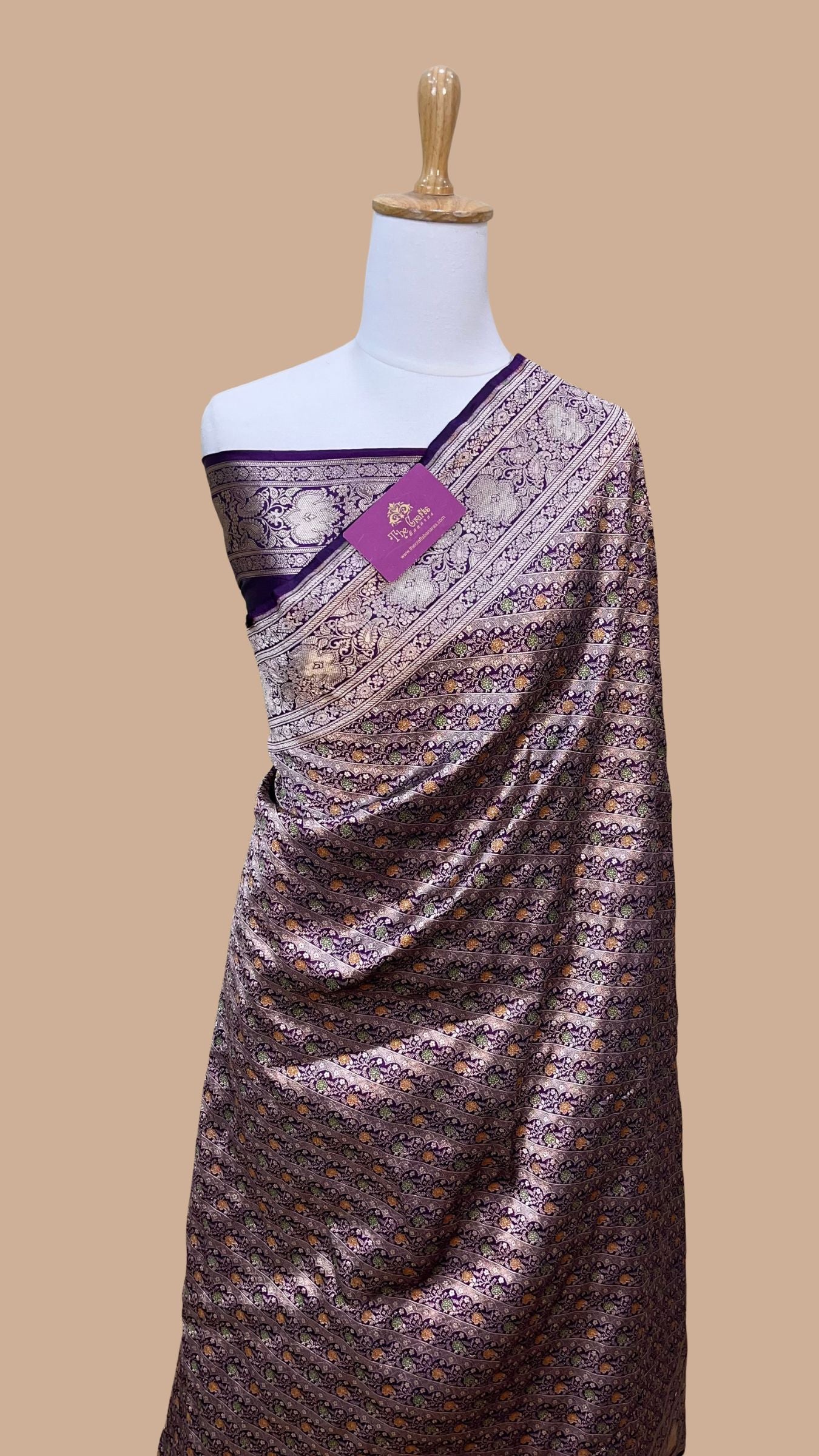 Pure Katan Silk Handloom Banarasi Saree - Tanchui Brocade Meena