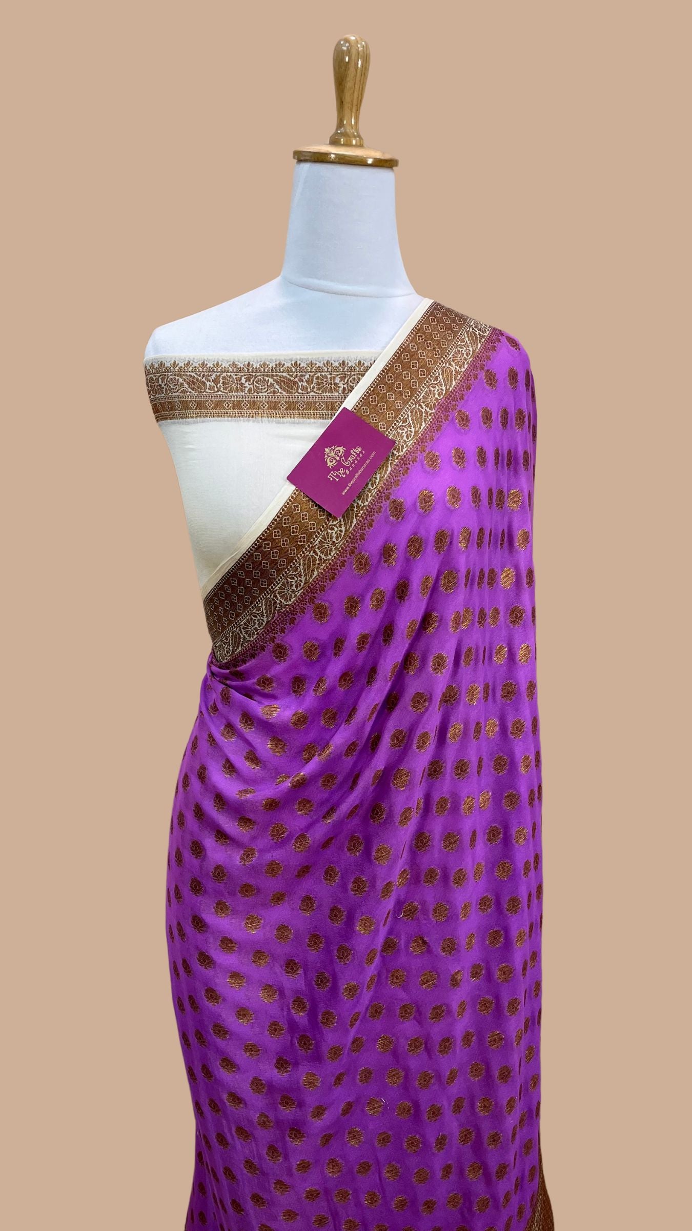 Pure Khaddi Chiffon Banarasi Saree