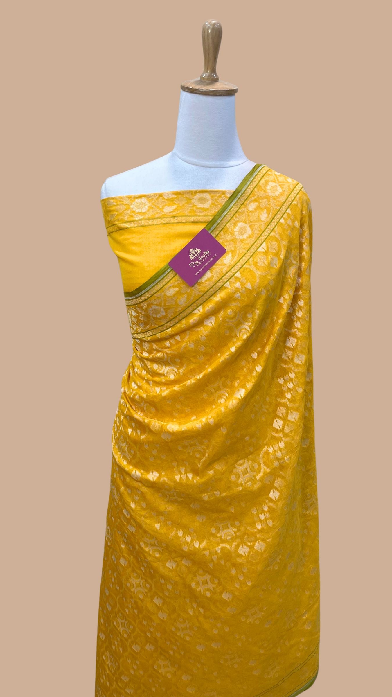Pure Ektara Cotton Jamdani Banarasi Saree - Alfi