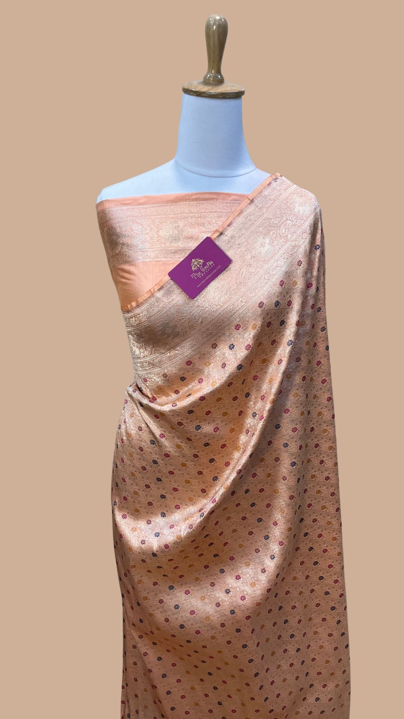Pure Katan Silk Handloom Banarasi Saree - Tanchui Brocade Meena