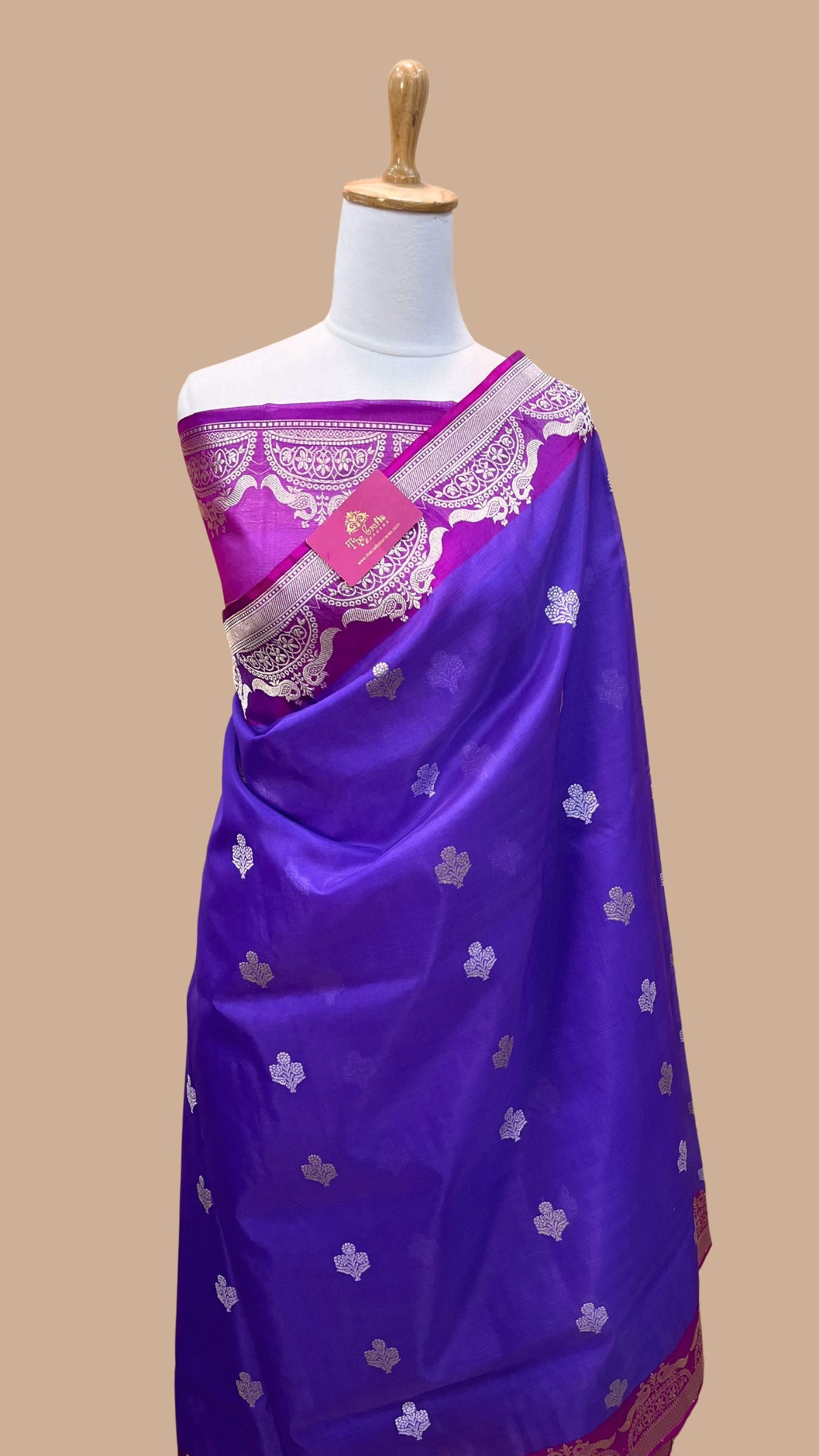 Pure Kora Silk Handloom Banarasi Saree - with sona rupa kadhua motifs