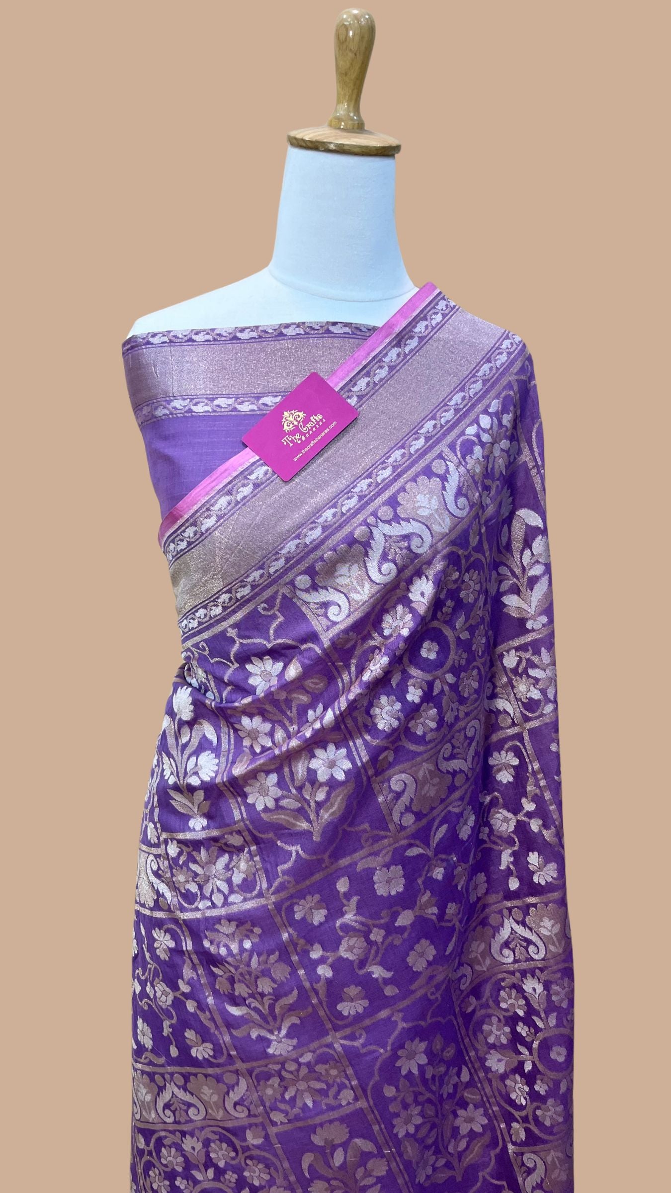 Pure Ektara Cotton Jamdani Banarasi Saree - Alfi