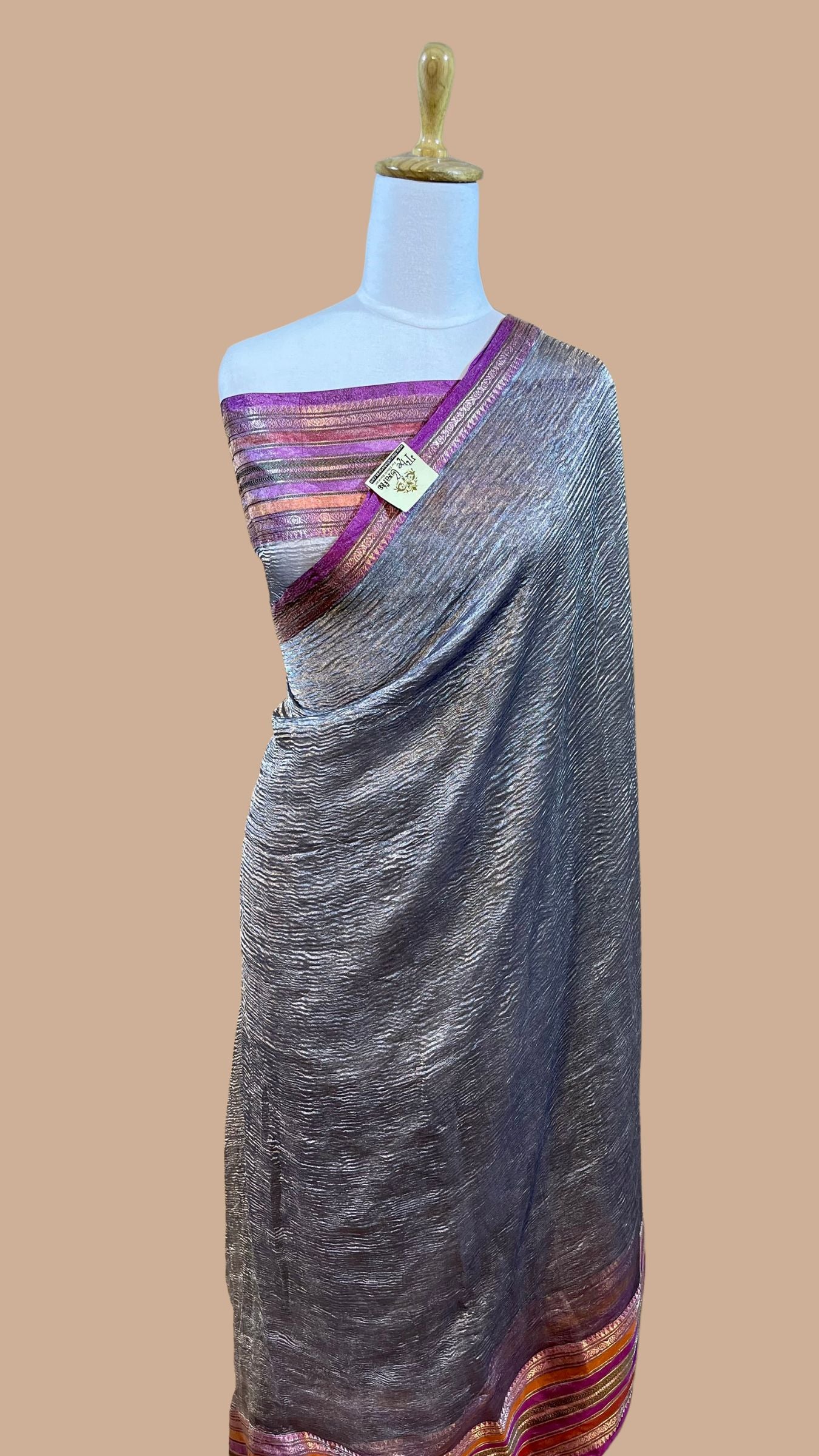 Pure Crush Tissue Silk Banarasi Saree