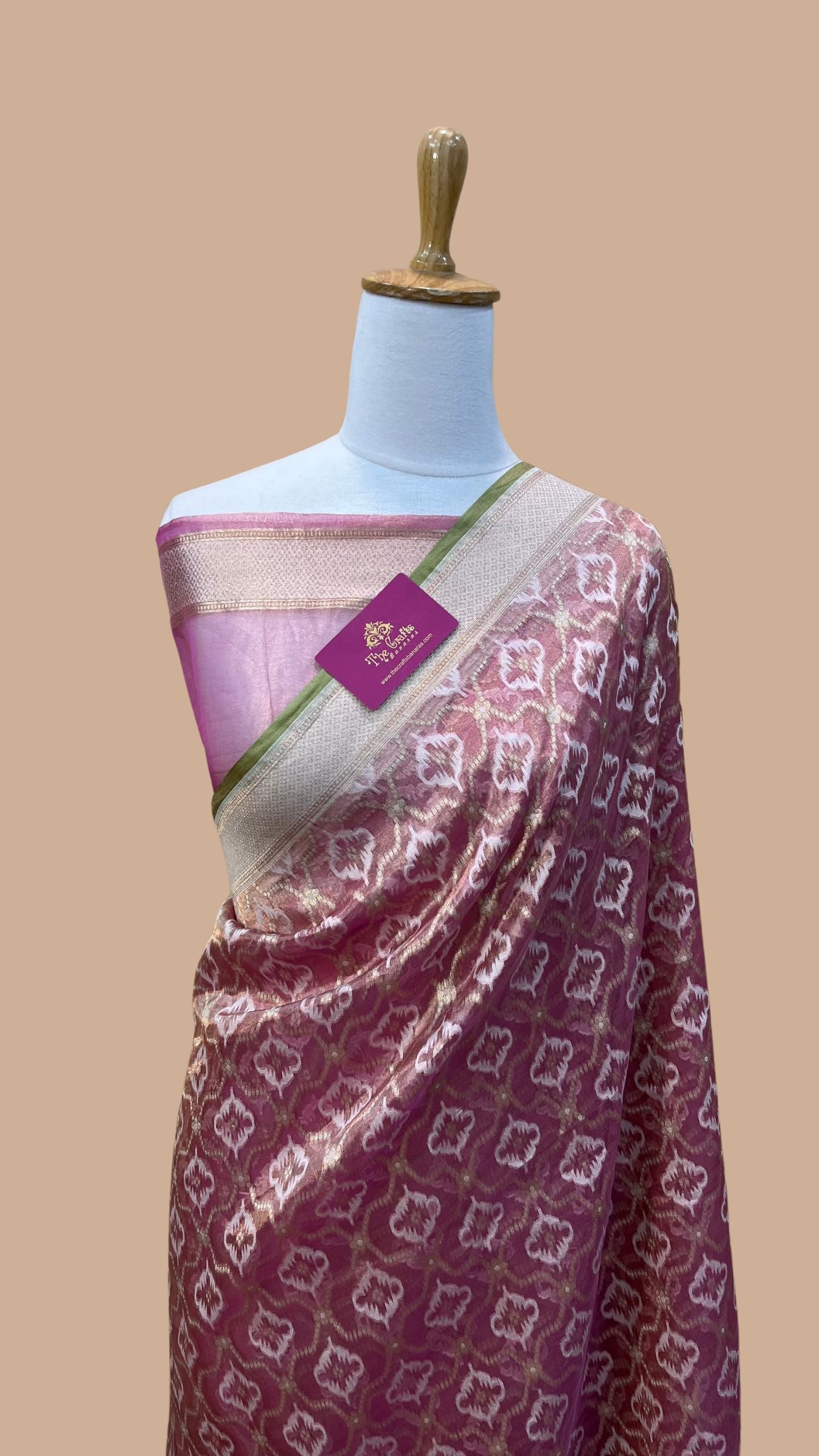 Pure Tissue Silk Handloom Banarasi Saree - Reshmi Zari