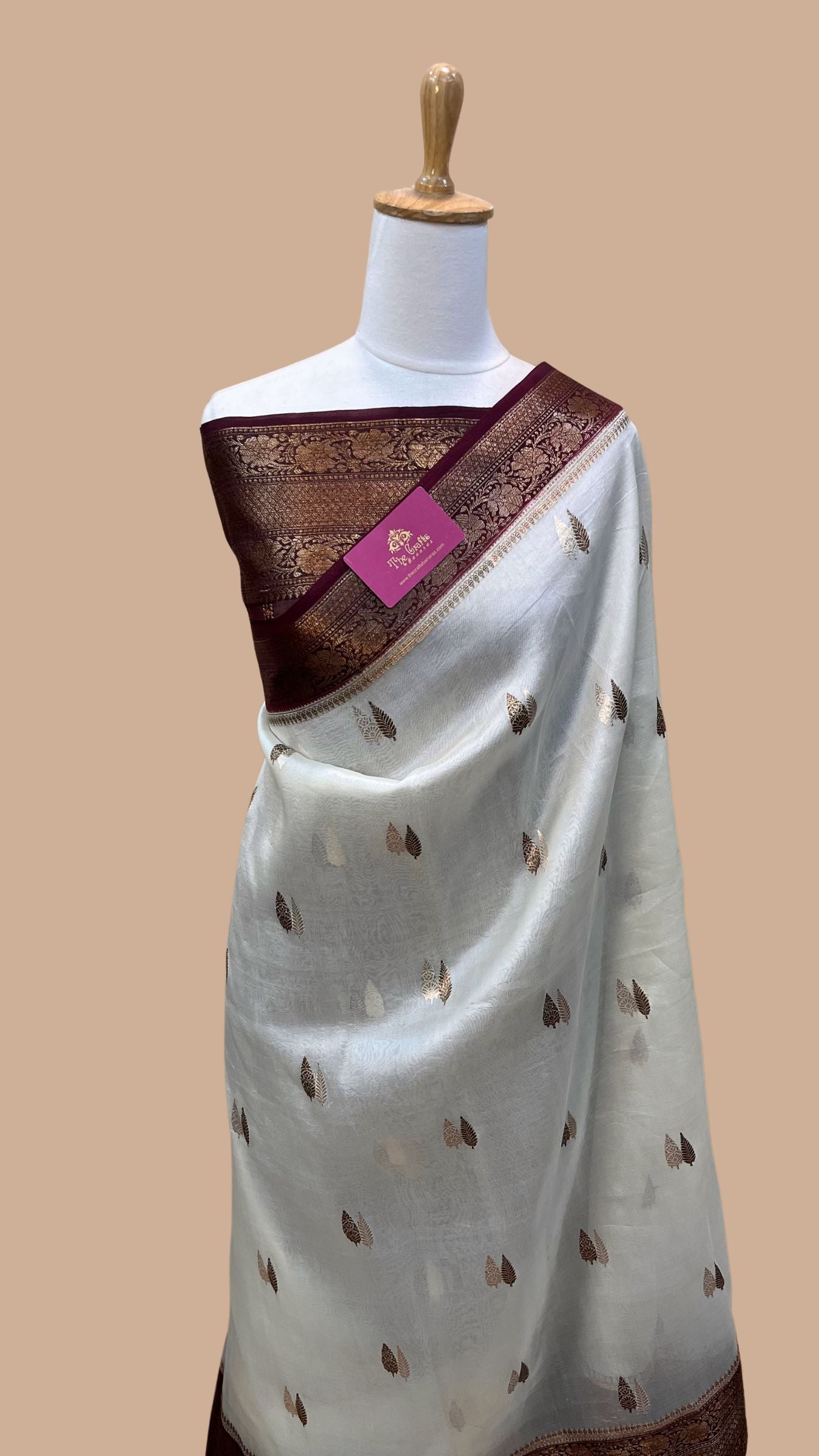 Pure Kora Silk Handloom Banarasi Saree