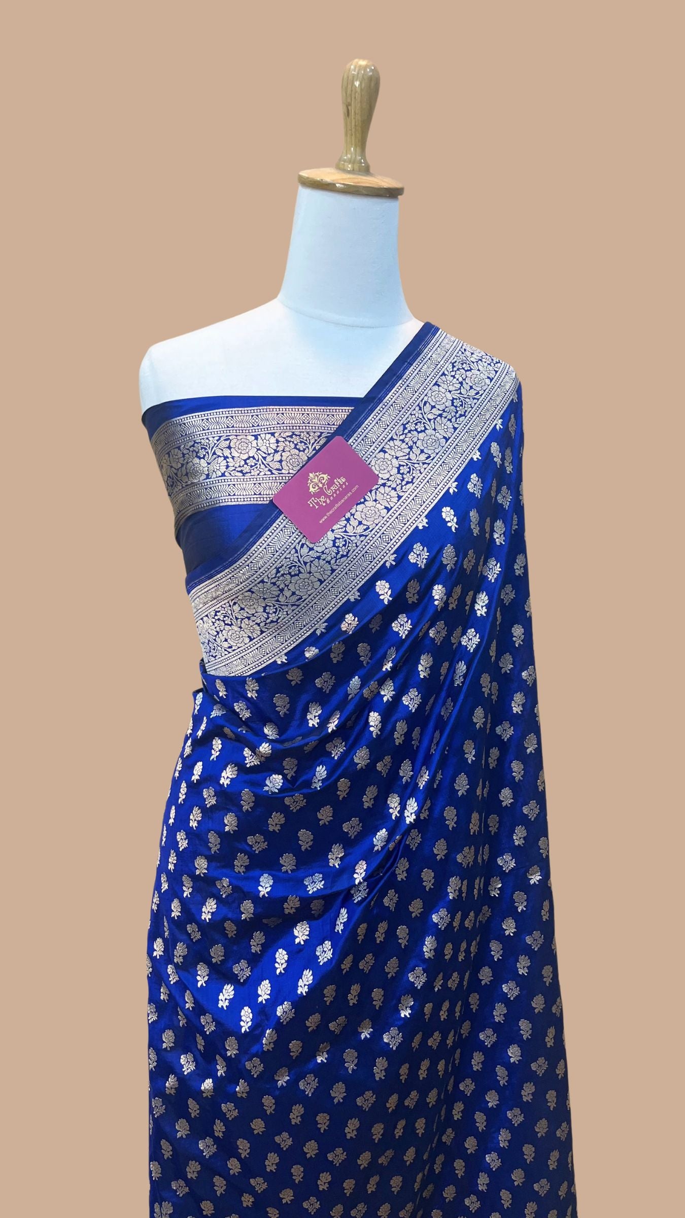 Pure Katan Silk Handloom Banarasi Saree - Jaal work