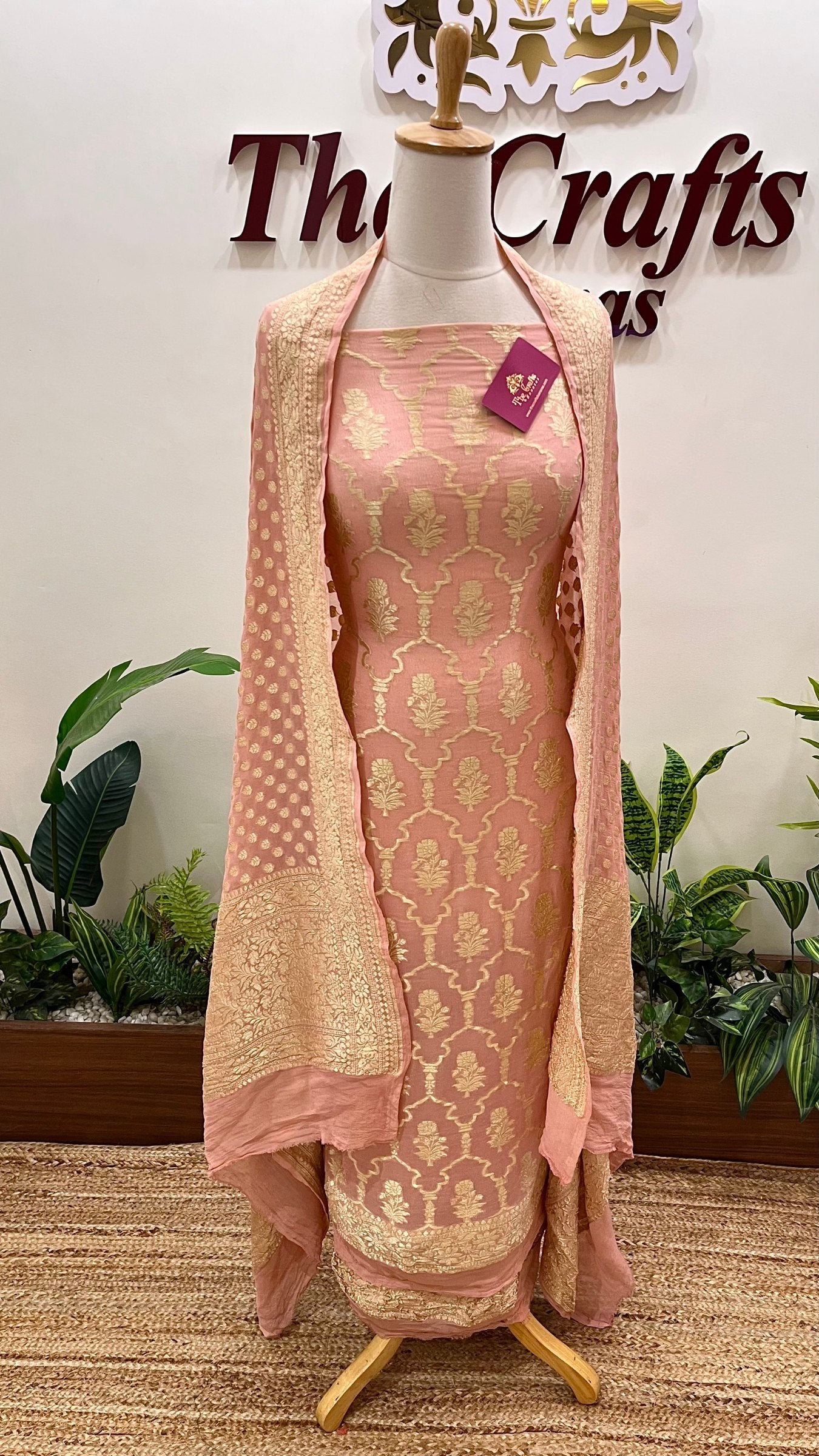 Banarasi Khaddi Georgette Dress Material