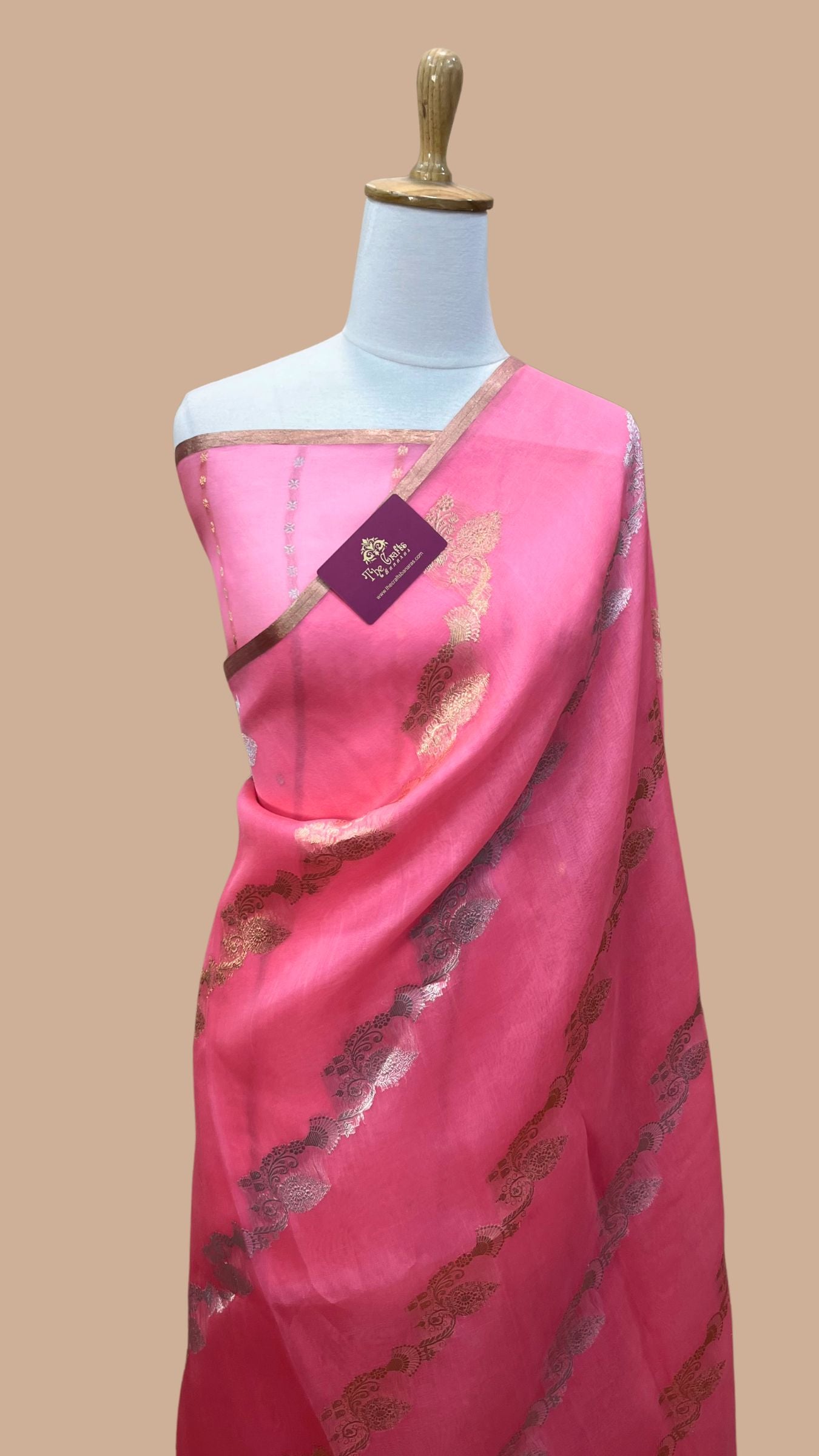 Pure Kora Silk Handloom Banarasi Saree