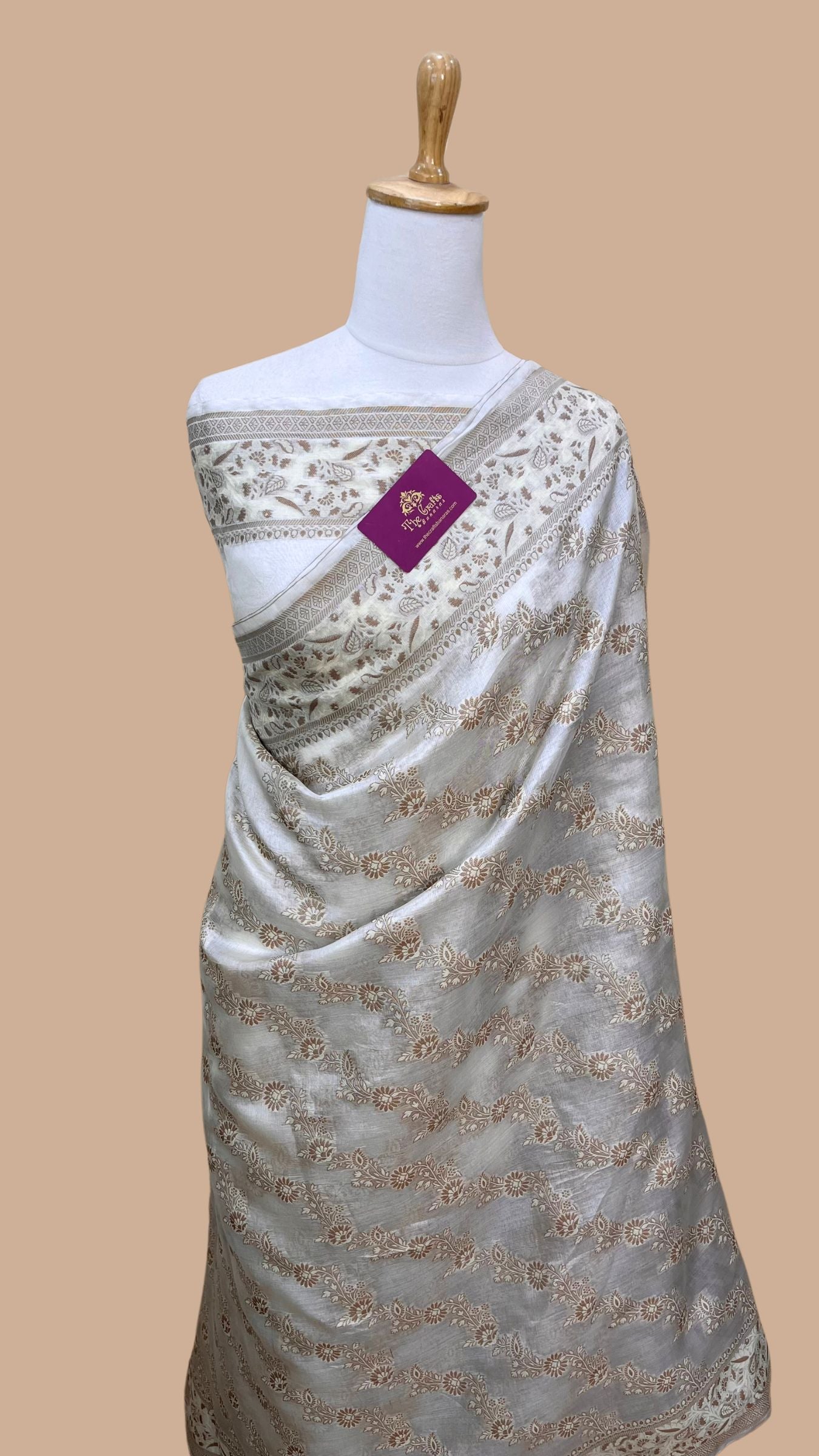 Pure Butter Crepe Banarasi Saree