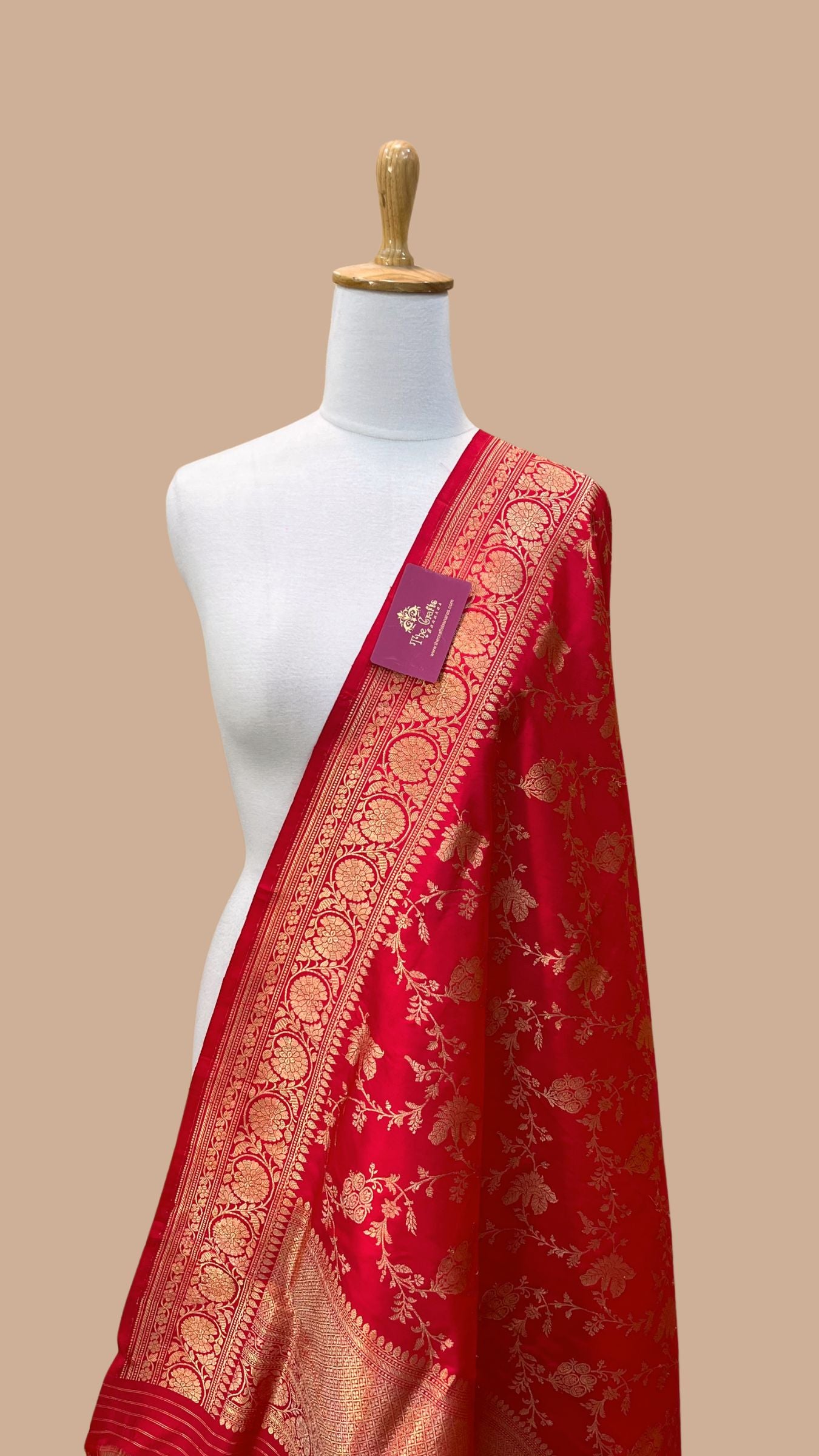 Pure Katan Silk Banarasi Handloom Dupatta