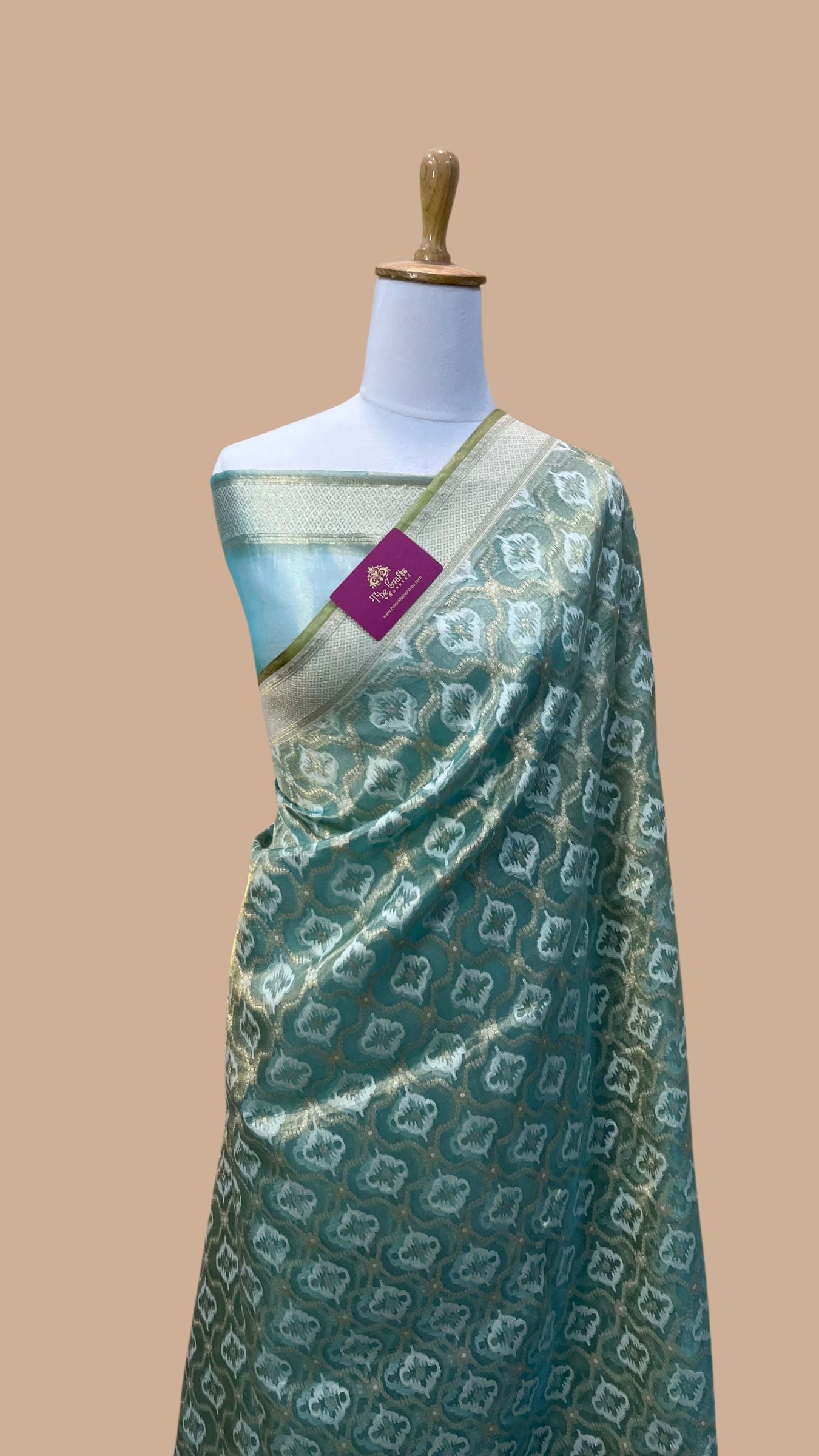 Pure Tissue Silk Handloom Banarasi Saree - Reshmi Zari