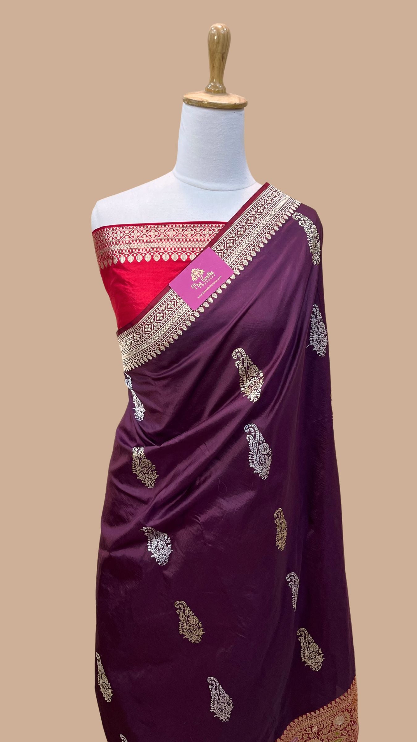 Pure Katan Silk Handloom Banarasi Saree - All over sona rupa kadhua motifs