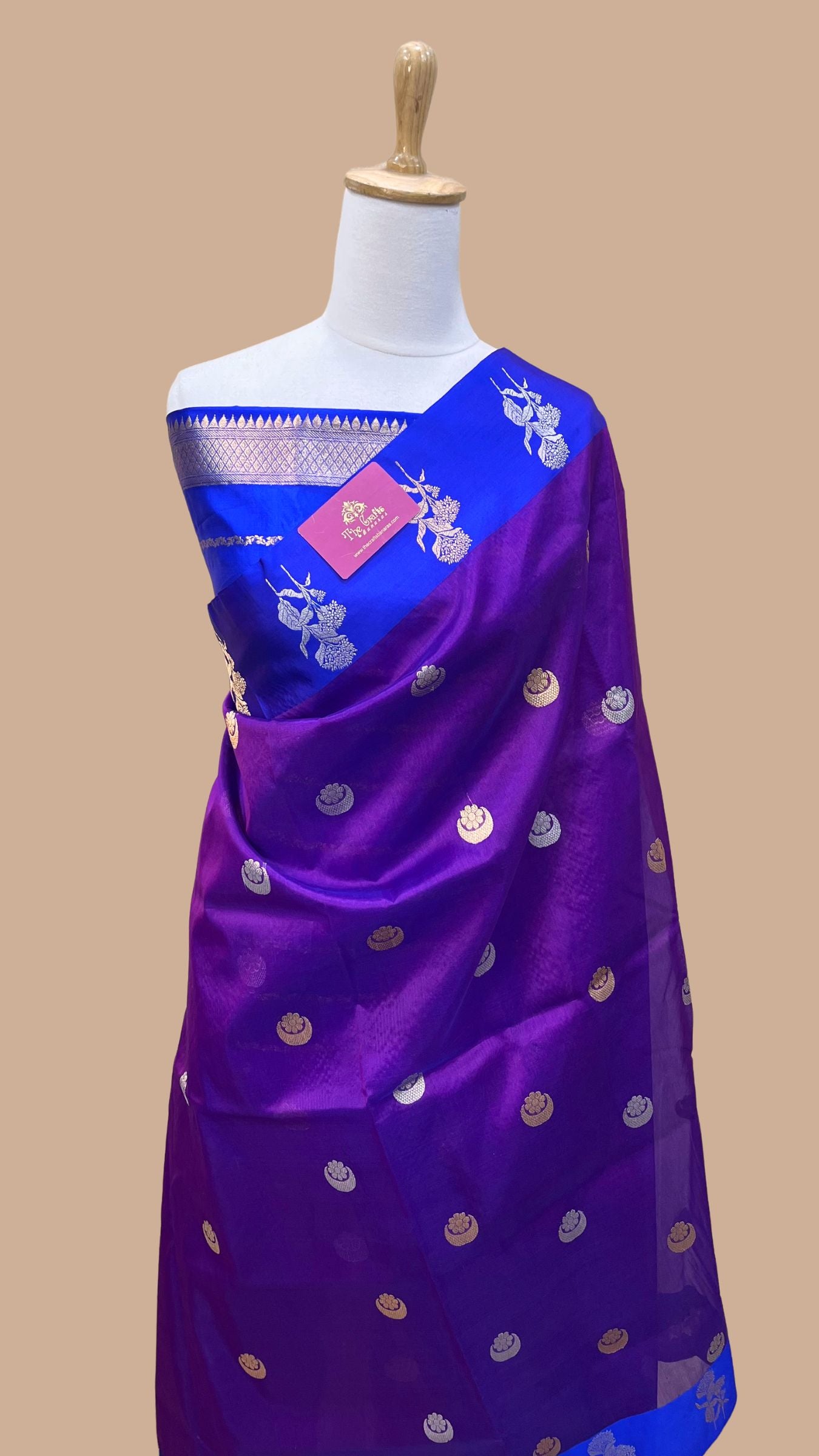 Pure Kora Silk Handloom Banarasi Saree - with sona rupa kadhua motifs