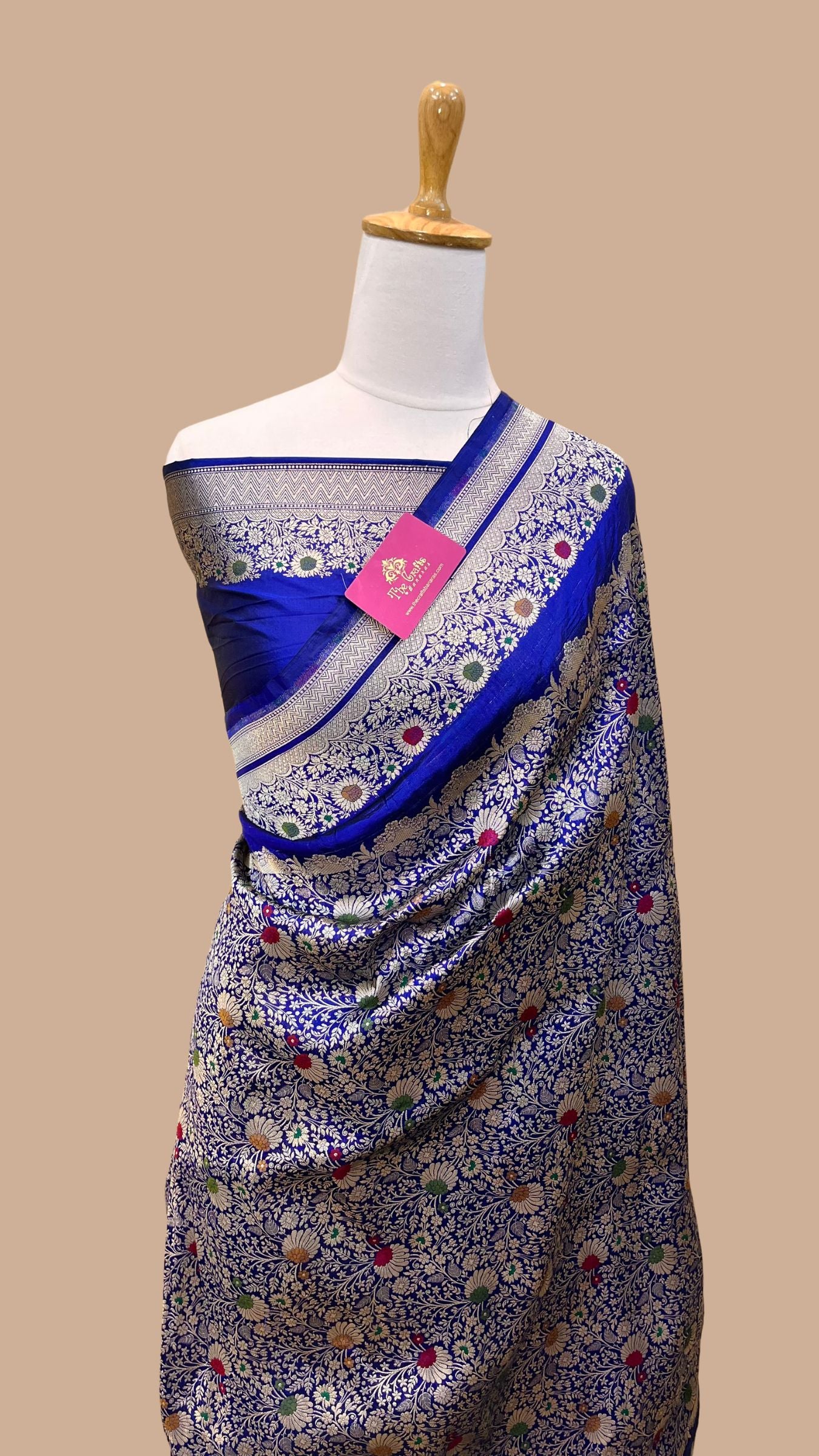 Pure Katan Silk Handloom Banarasi Saree - Tanchui Brocade Meena