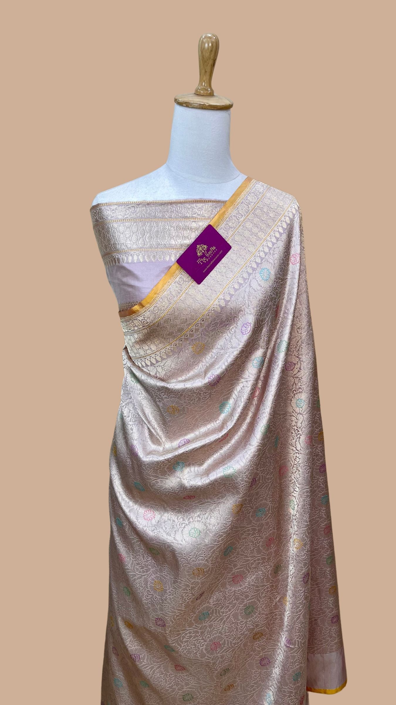 Pure Katan Silk Handloom Banarasi Saree - Kadhua Tanchui Brocade Meena