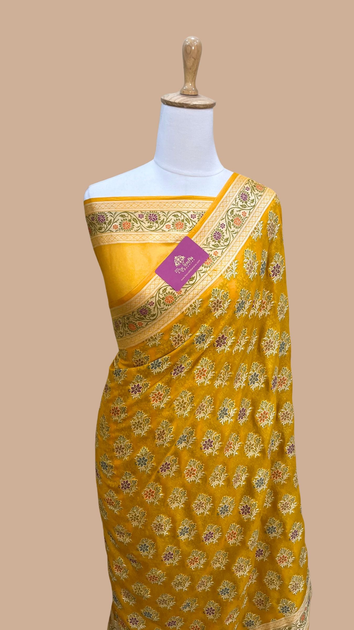 Pure Khaddi Chiffon Banarasi Saree