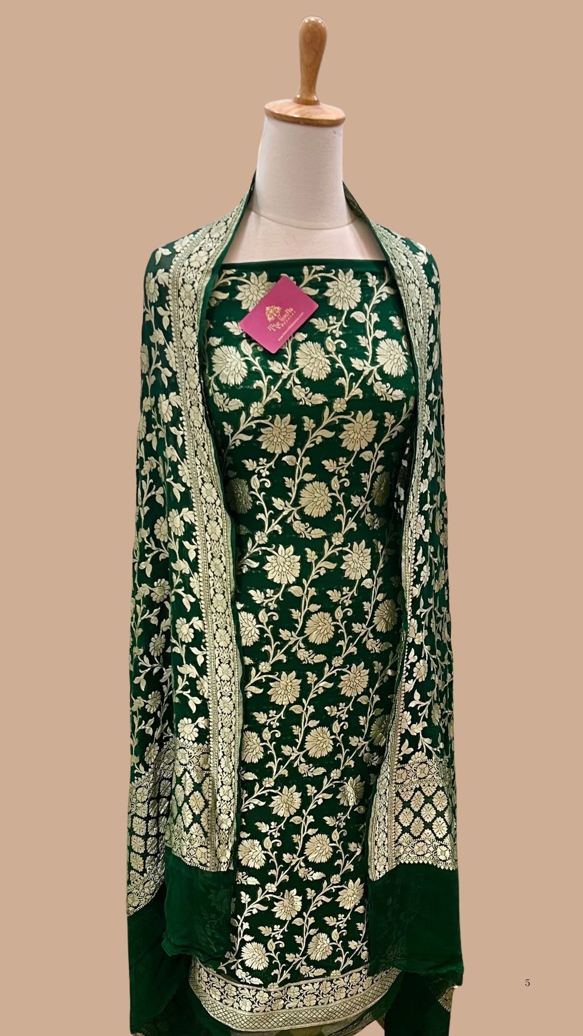 Banarasi Khaddi Georgette Dress Material