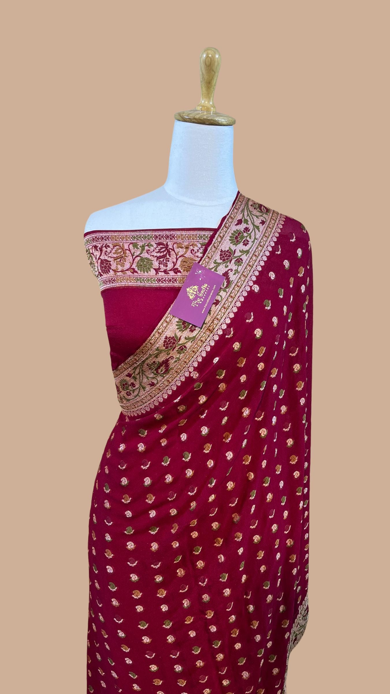 Pure Khaddi Chiffon Banarasi Saree