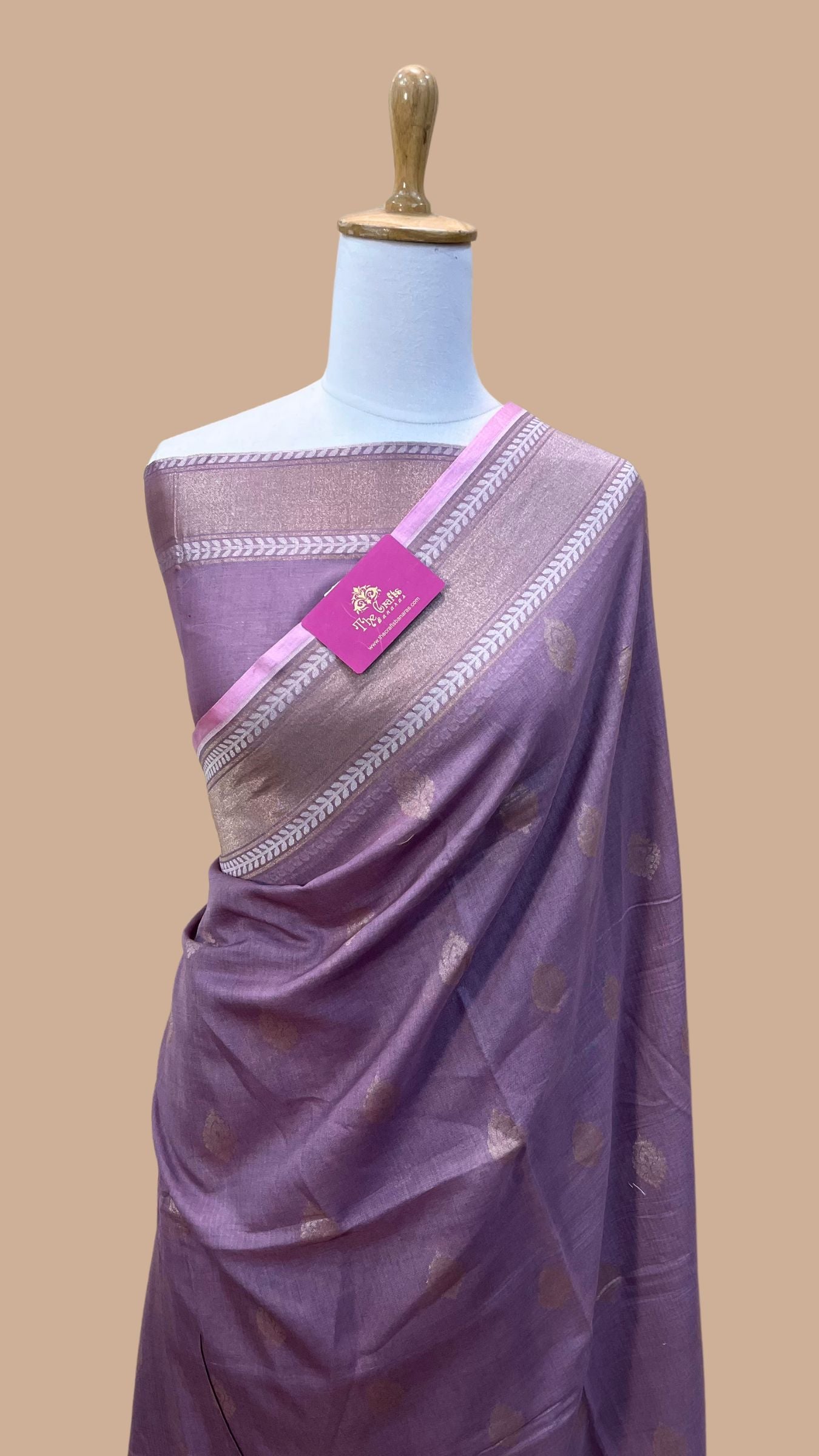 Pure Ektara Cotton Jamdani Banarasi Saree - Alfi