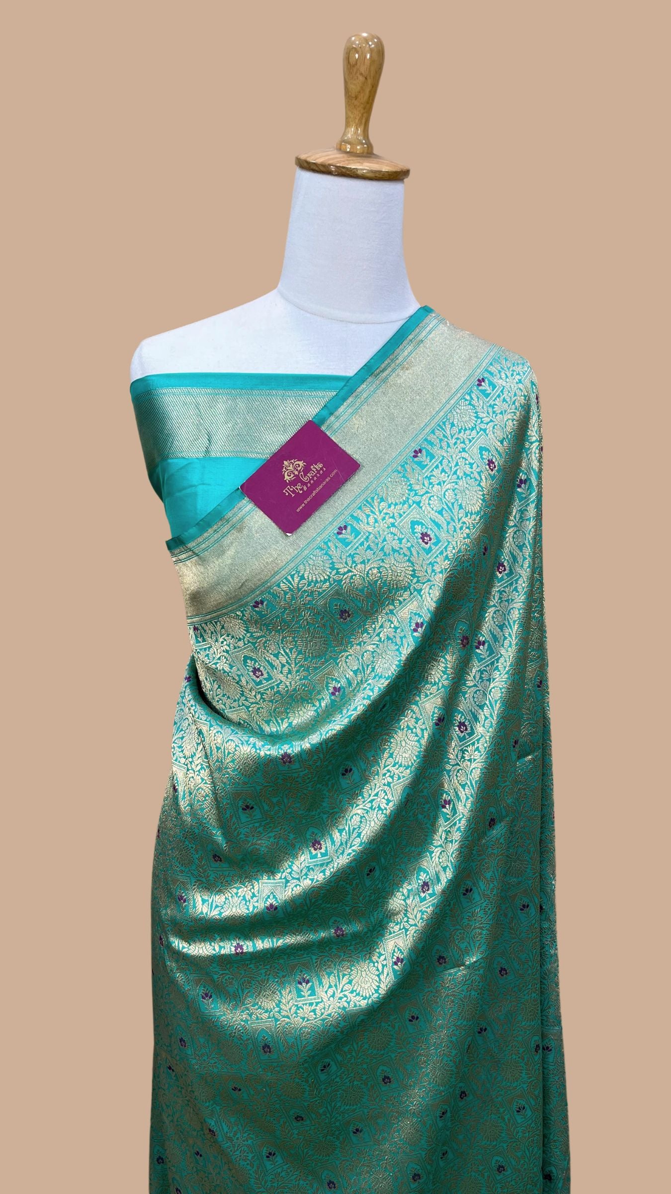 Pure Katan Silk Handloom Banarasi Saree - Tanchui Brocade Meena