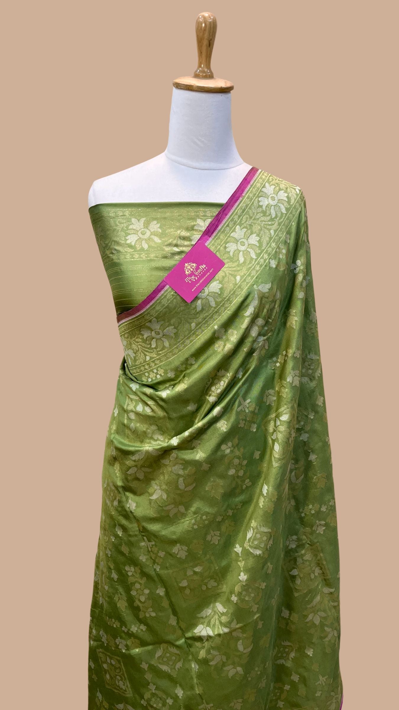 Pure Ektara Cotton Jamdani Banarasi Saree - Alfi