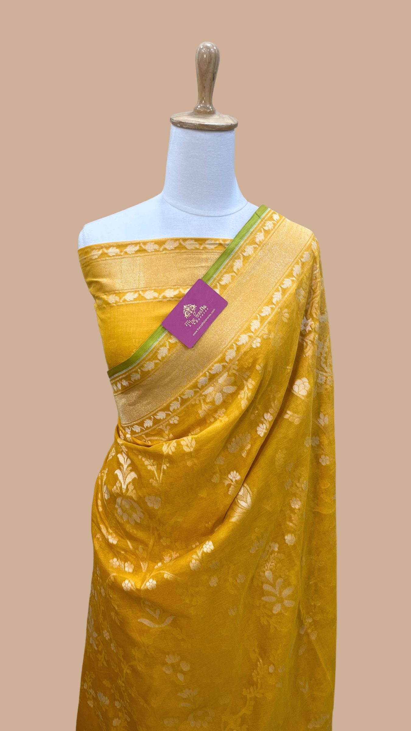 Pure Ektara Cotton Jamdani Banarasi Saree - Alfi