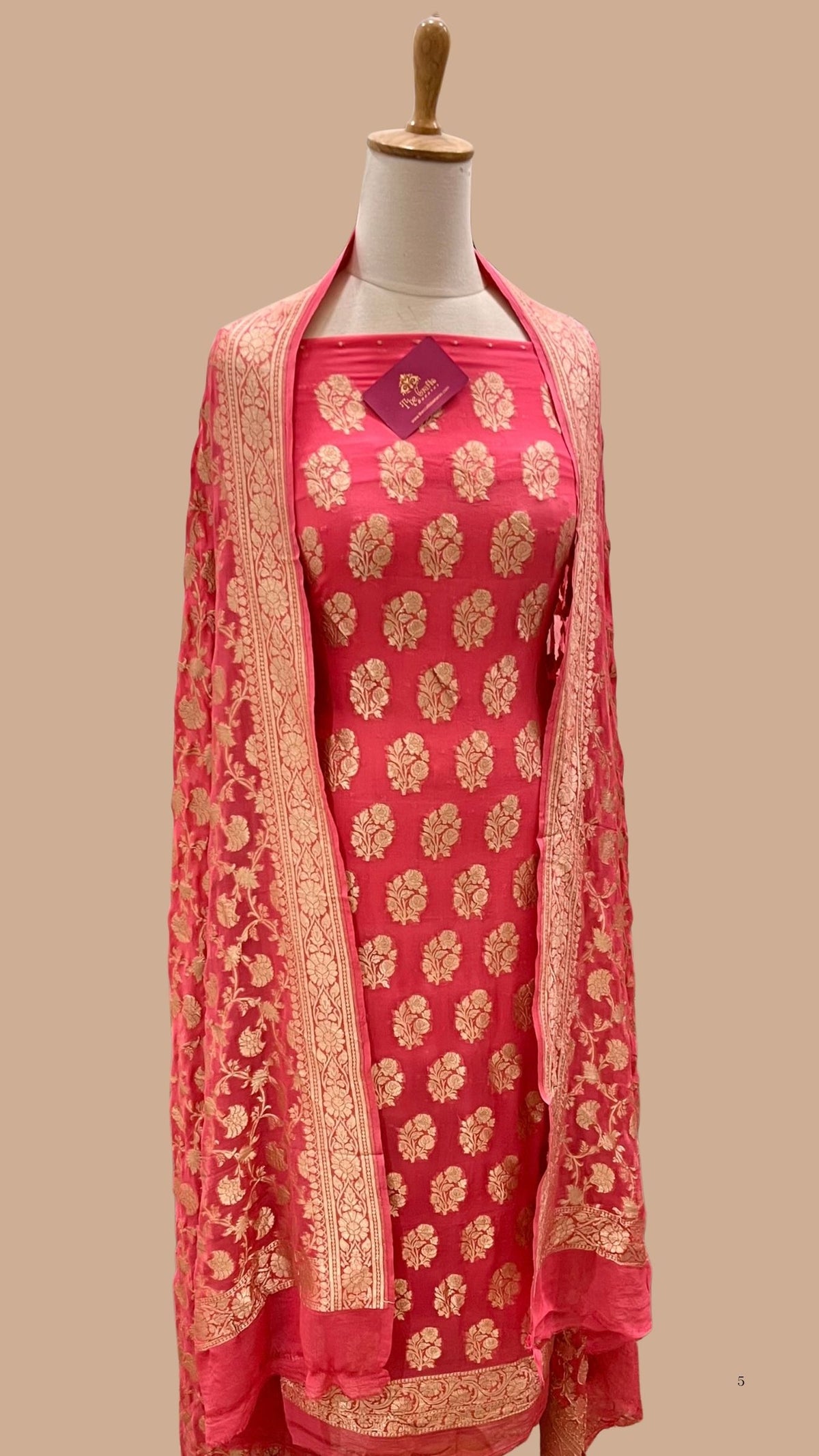 Banarasi Khaddi Georgette Dress Material