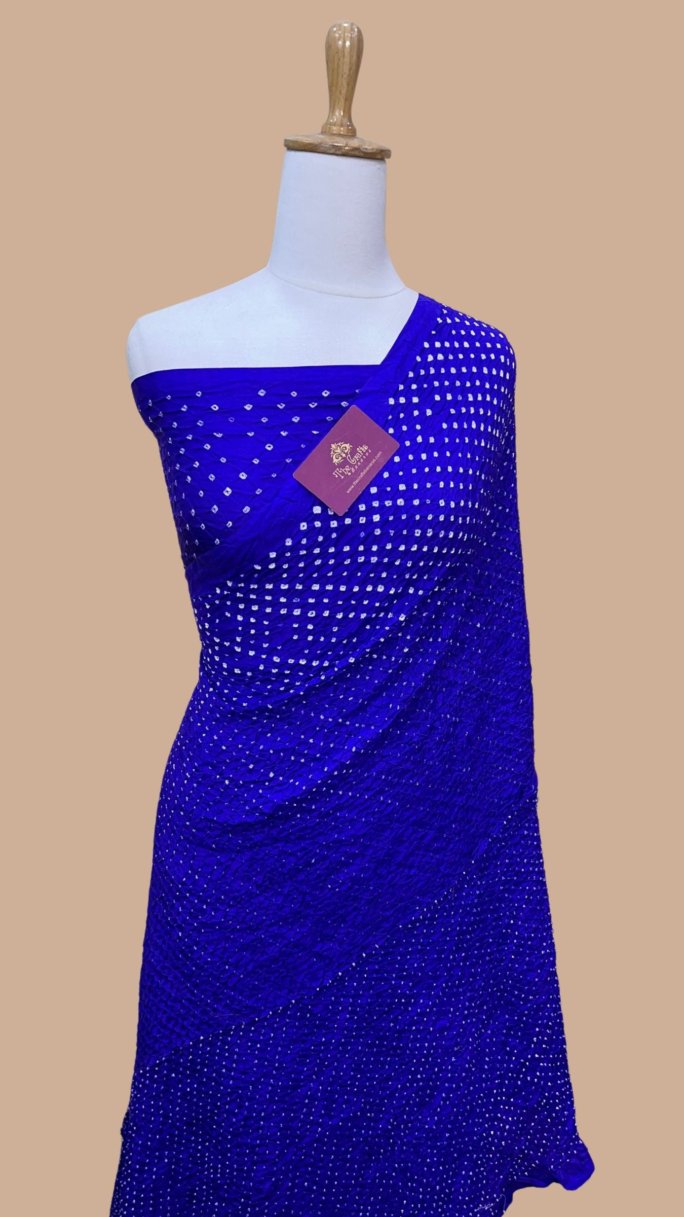 Pure Katan Silk Handloom Bandhej Banarasi Saree