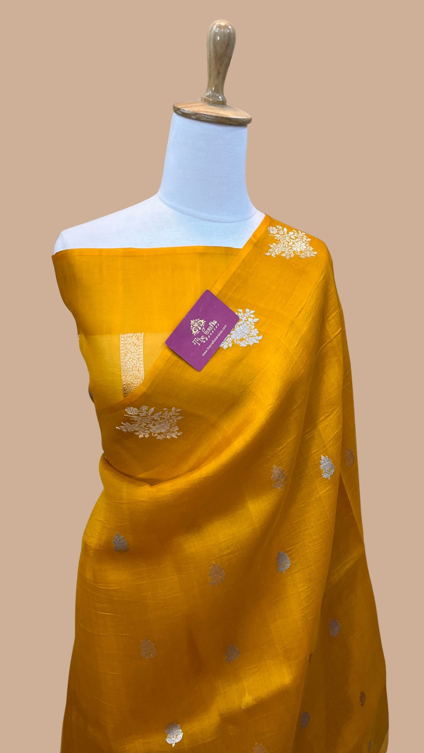 Pure Kora Silk Handloom Banarasi Saree