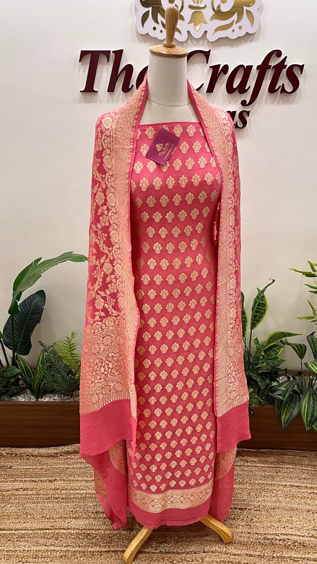 Banarasi Khaddi Georgette Dress Material
