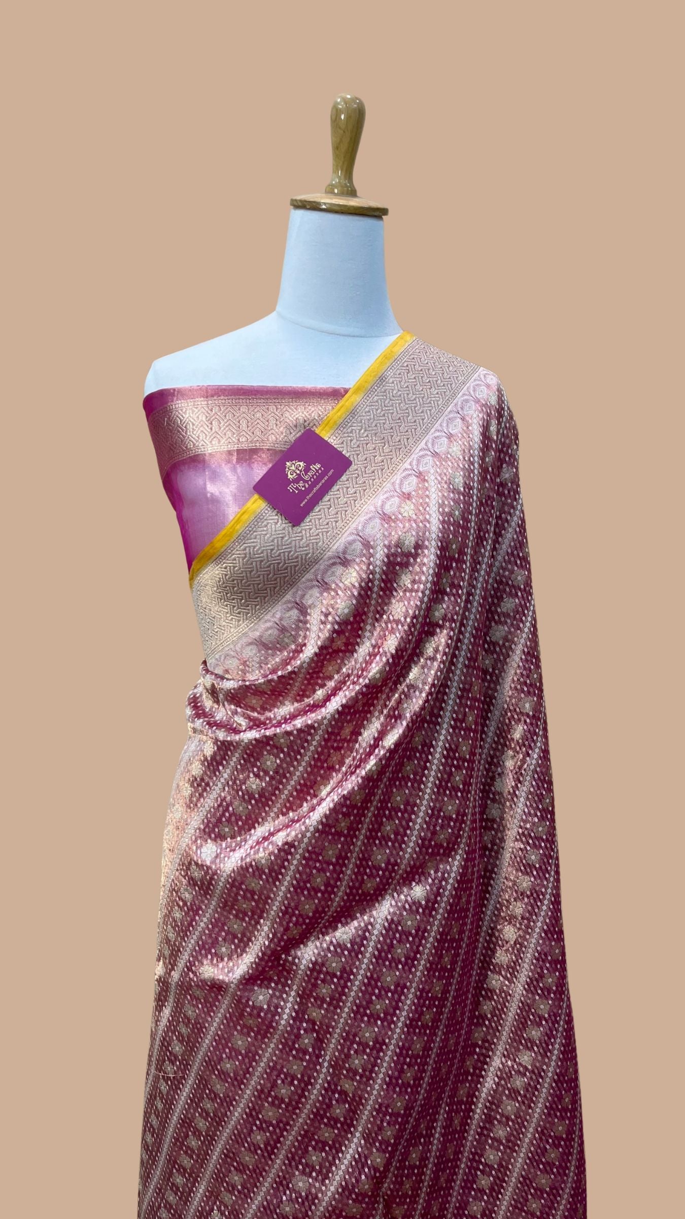 Pure Tissue Silk Handloom Banarasi Saree - Reshmi Zari