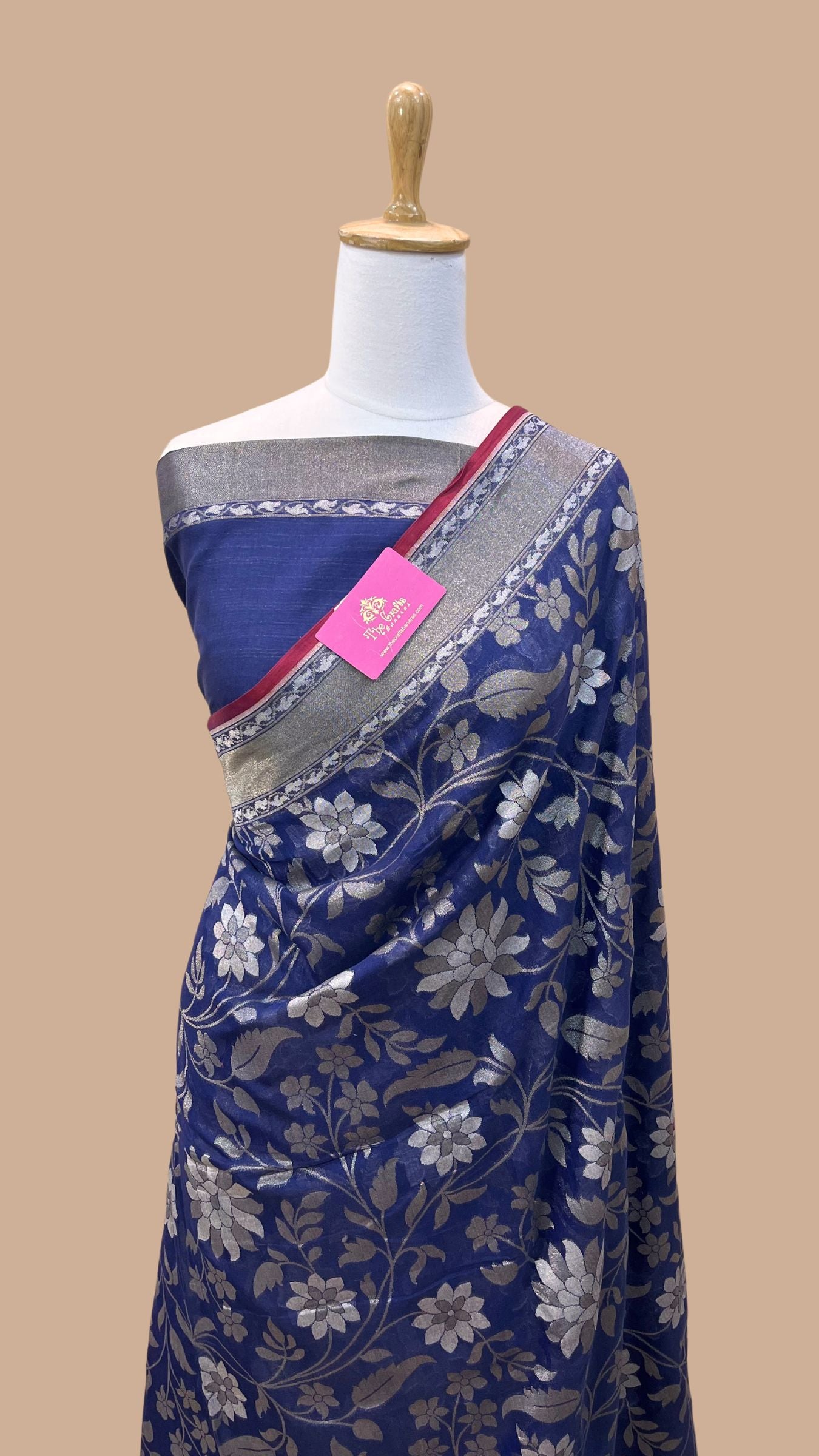 Pure Ektara Cotton Jamdani Banarasi Saree - Alfi