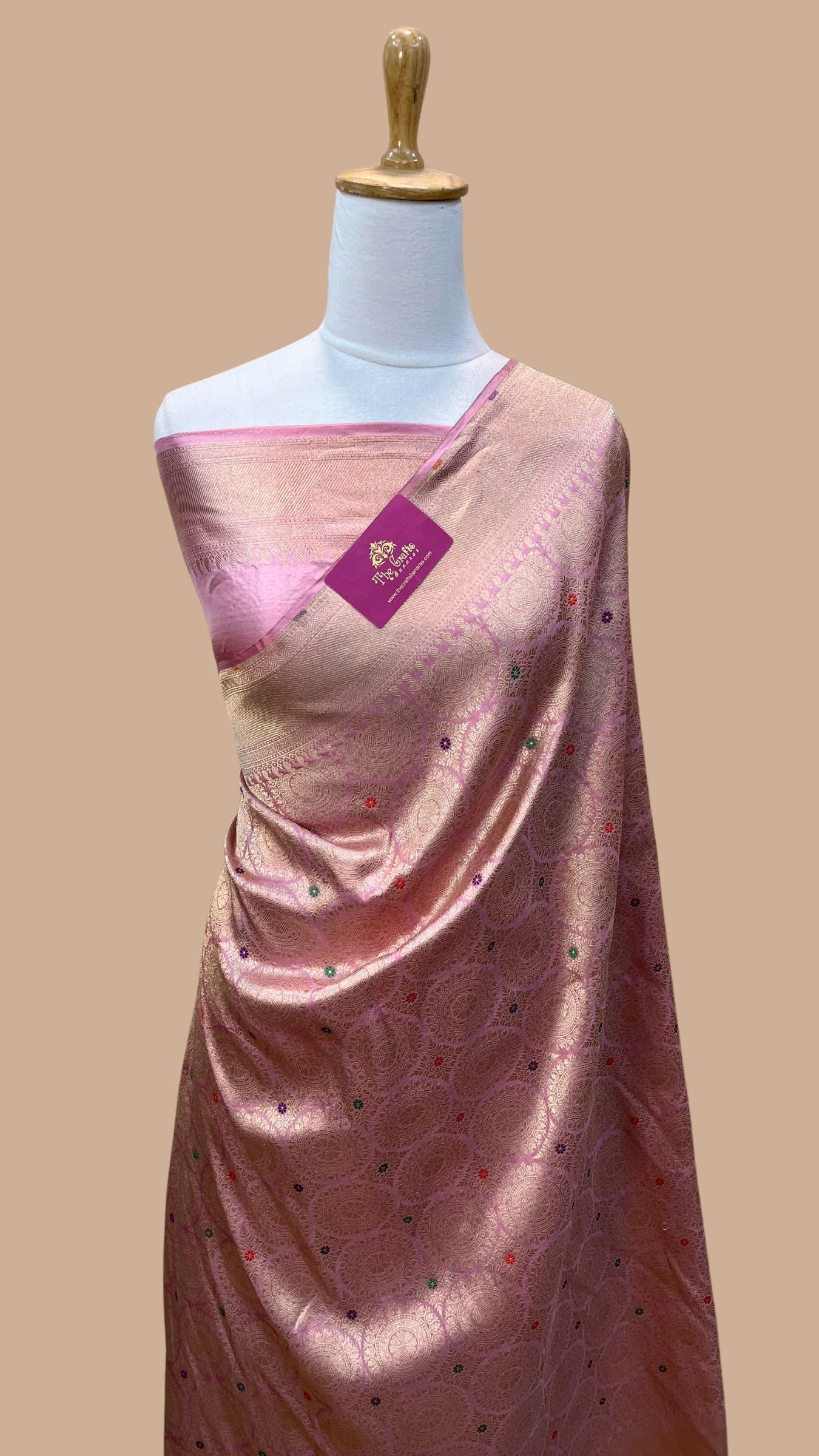 Pure Katan Silk Handloom Banarasi Saree - Tanchui Brocade Meena