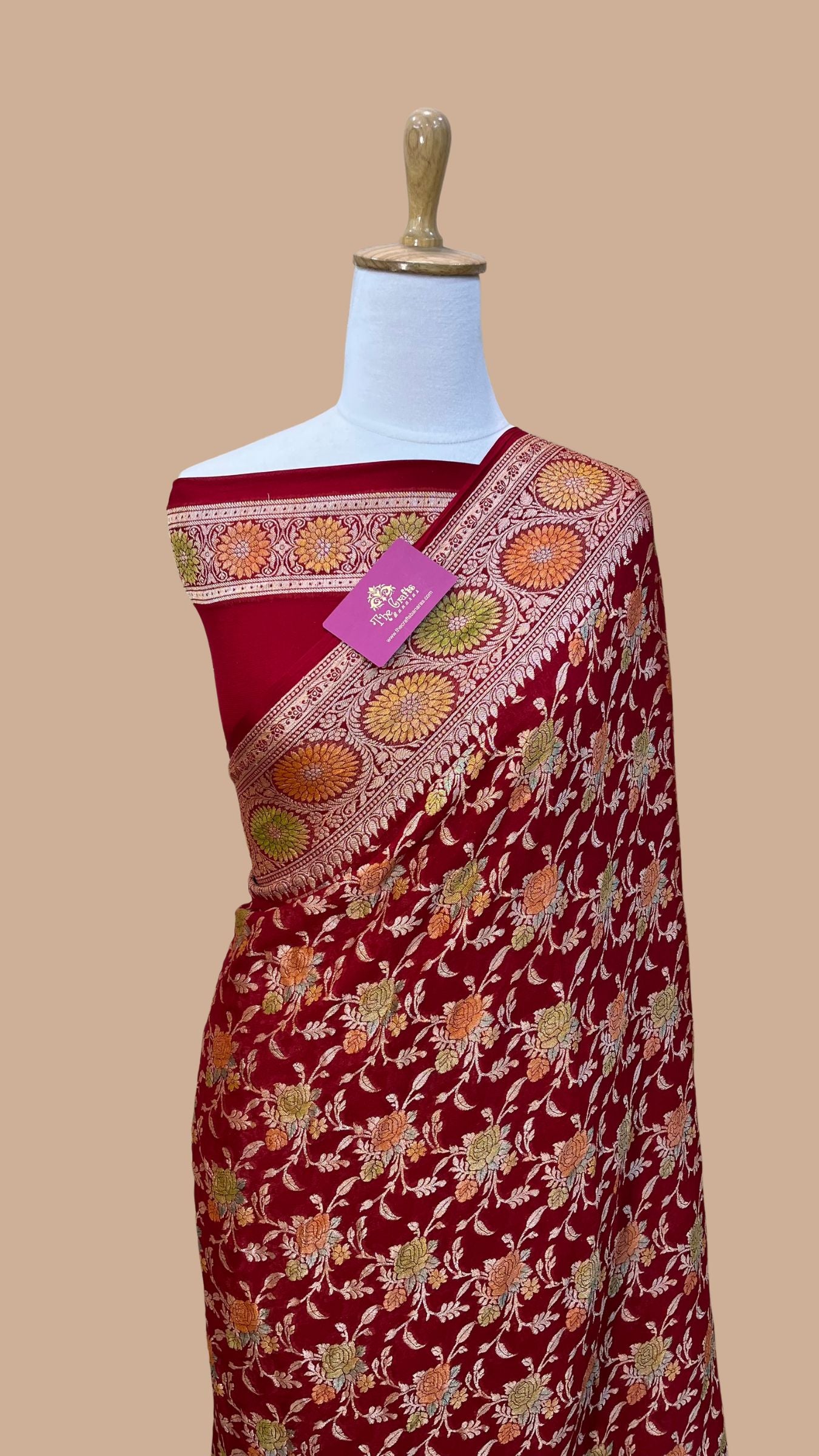 Pure Khaddi Chiffon Banarasi Saree