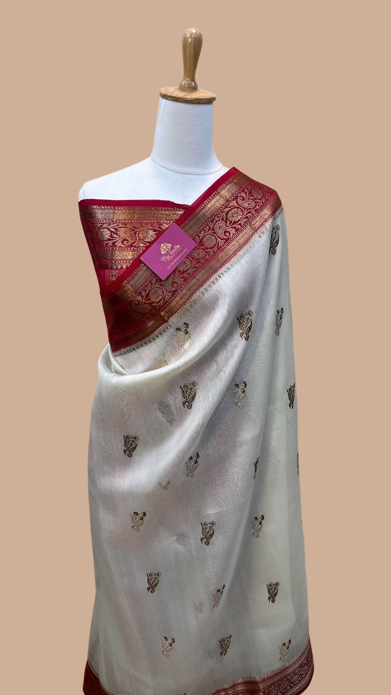 Pure Kora Silk Handloom Banarasi Saree