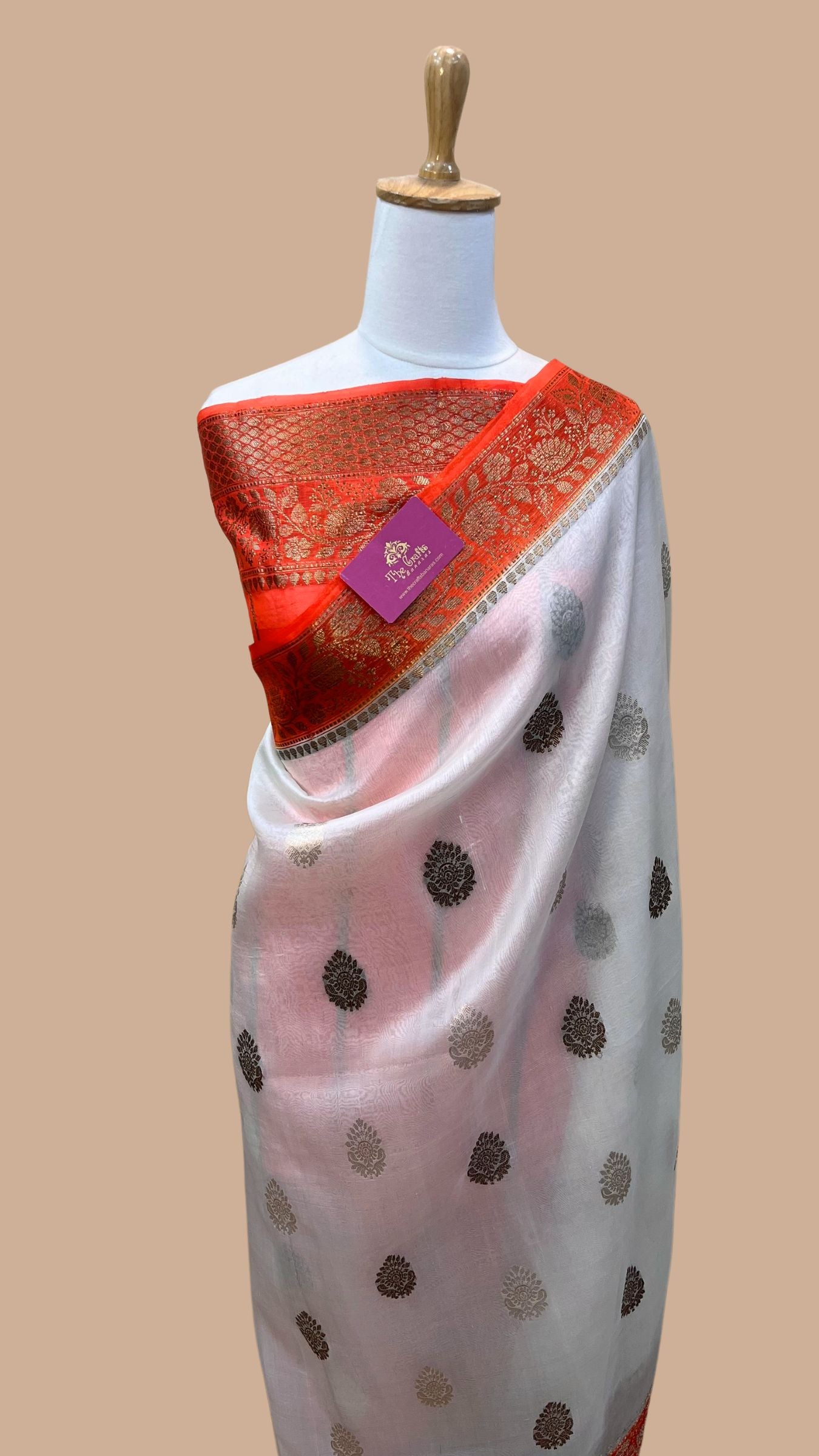 Pure Kora Silk Handloom Banarasi Saree
