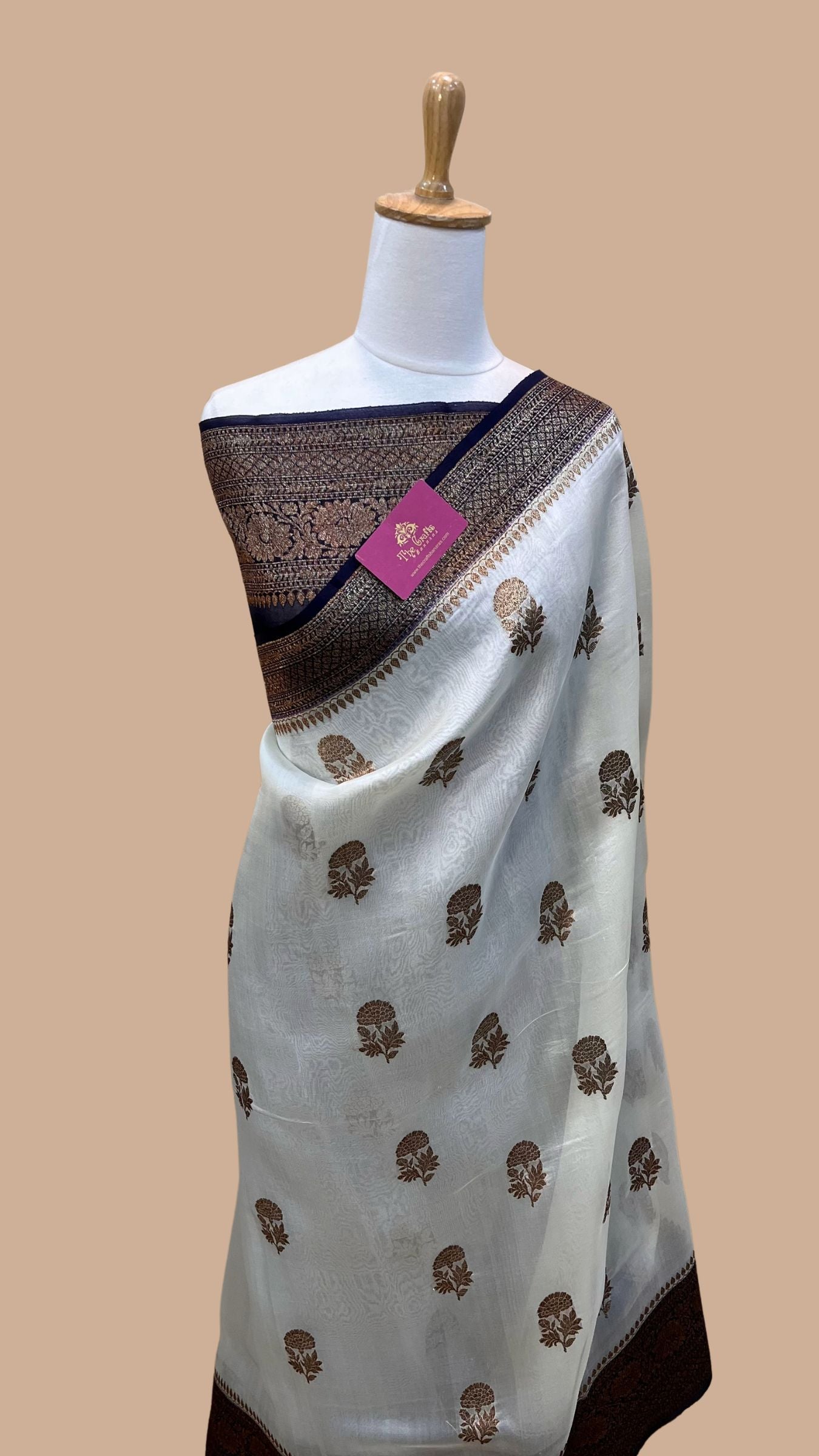 Pure Kora Silk Handloom Banarasi Saree