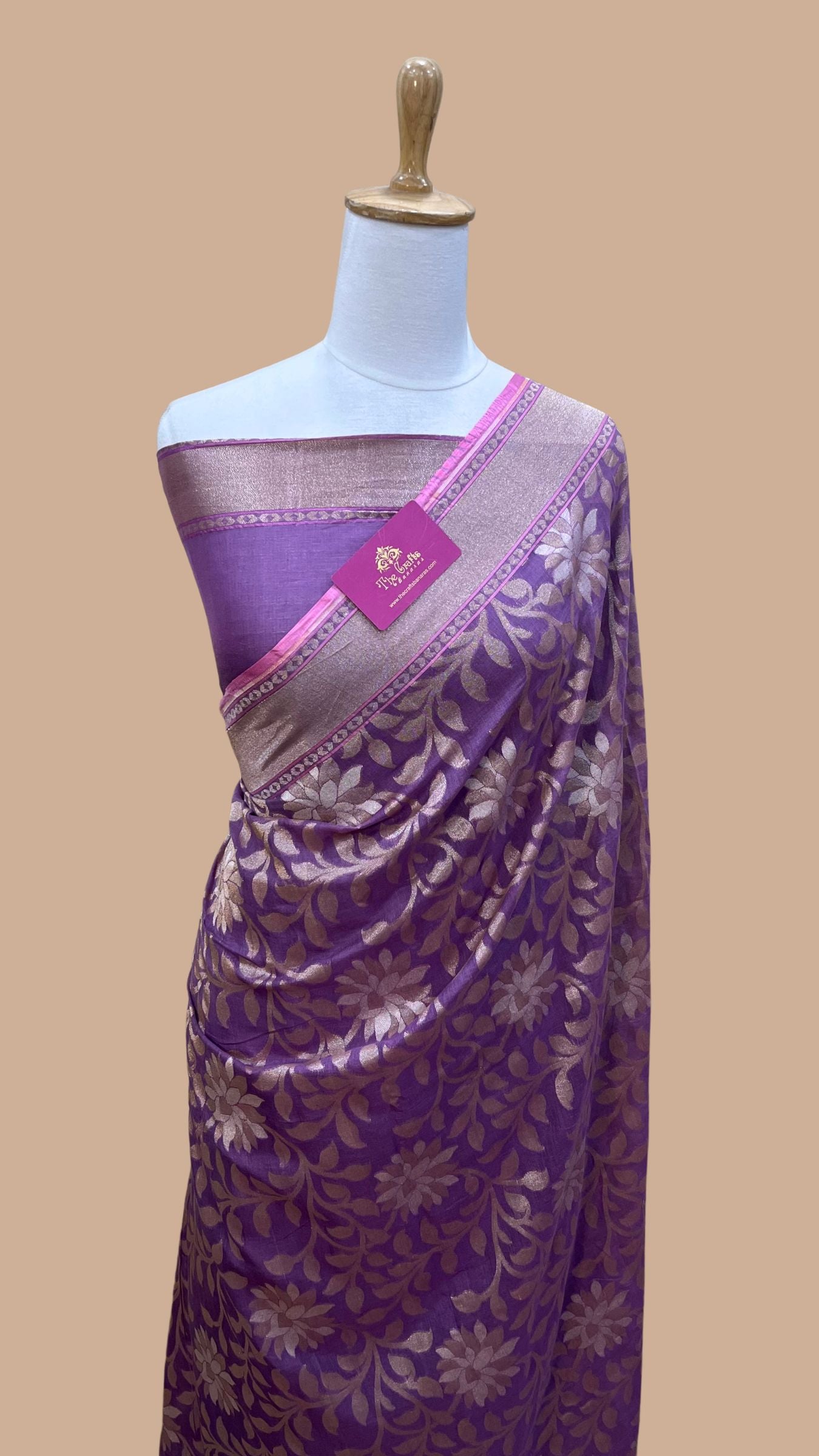 Pure Ektara Cotton Jamdani Banarasi Saree - Alfi