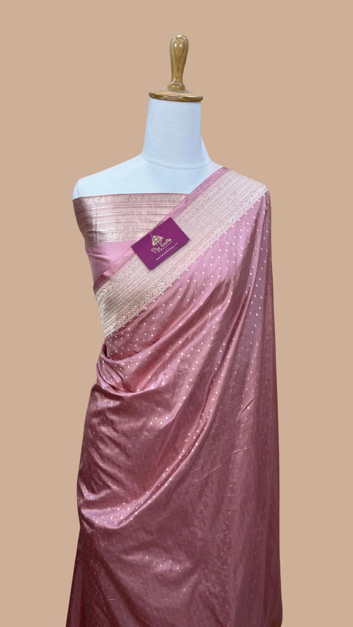 Pure Katan Silk Handloom Banarasi Saree - Chunri Buti