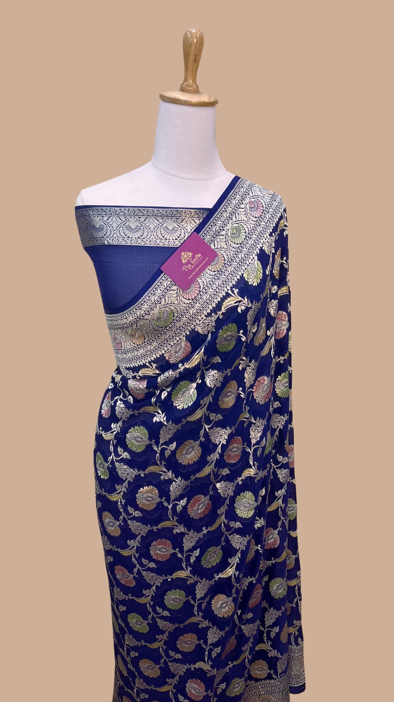Khaddi Georgette Handloom Banarasi Saree