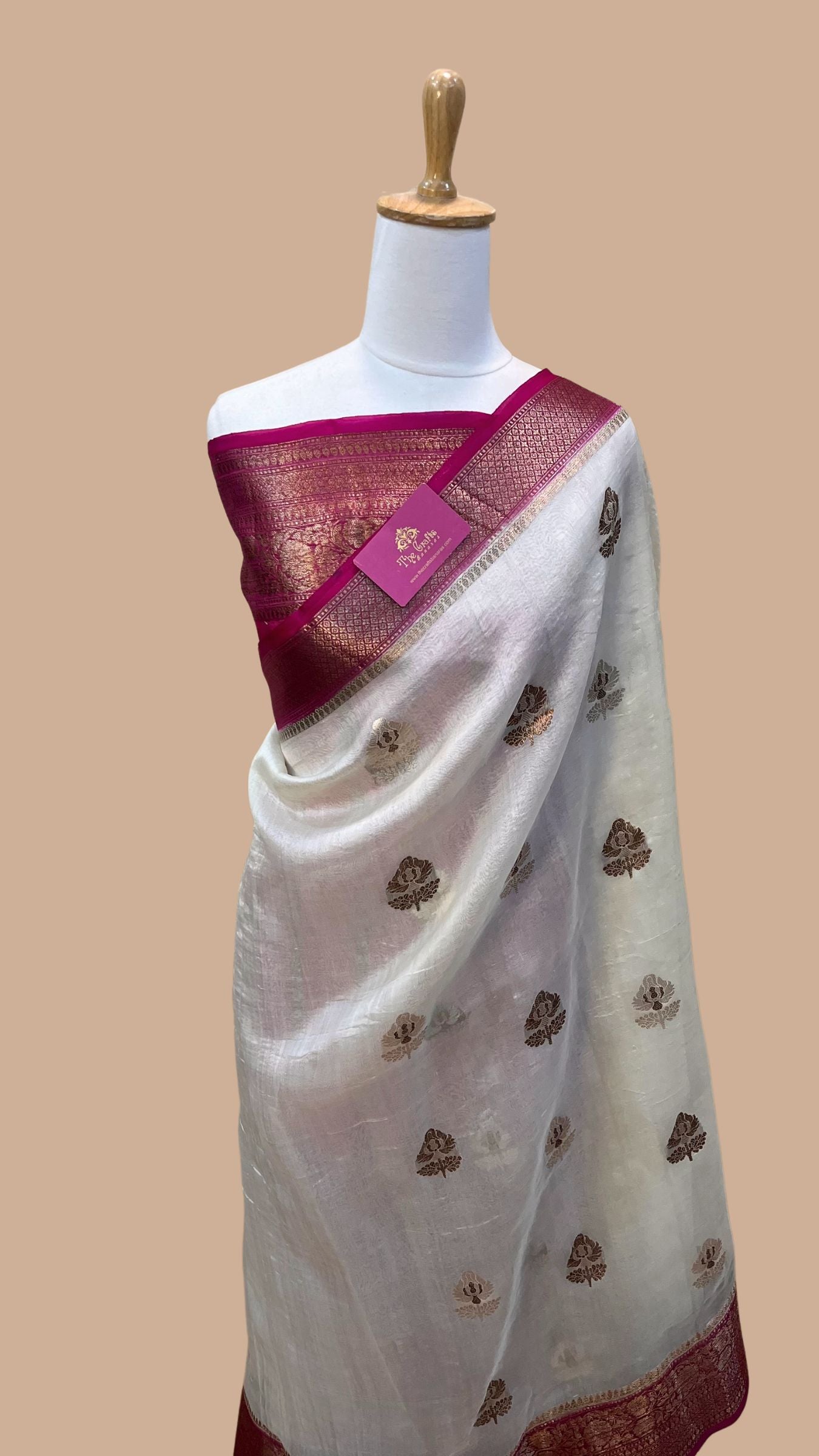 Pure Kora Silk Handloom Banarasi Saree