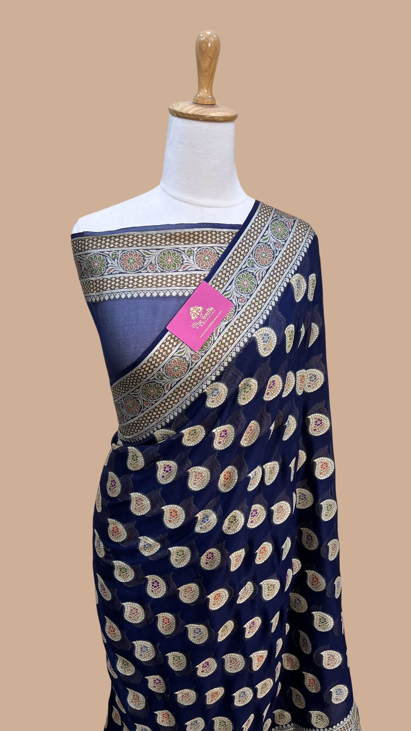 Pure Khaddi Chiffon Banarasi Saree